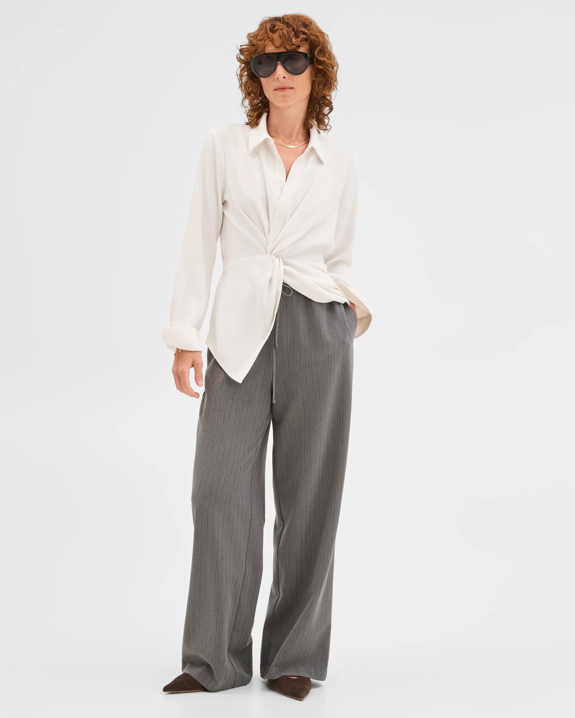 1 Preview Relaxed Wide Leg Pants CHARCOAL, 1 of 6