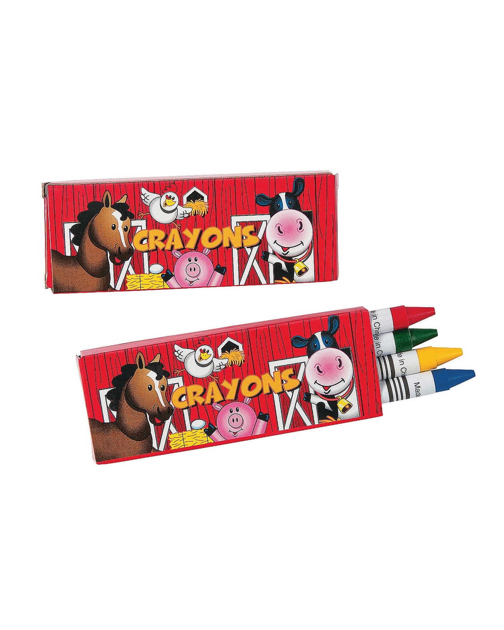 1 Fun Express Farm Animal Mini Crayons Pack of 24, 1 of 1