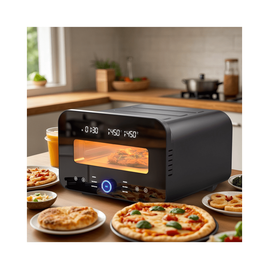 1 Advwin Countertop Pizza Oven, 1700welectric Pizza Maker With 6 Presets, 1 of 1