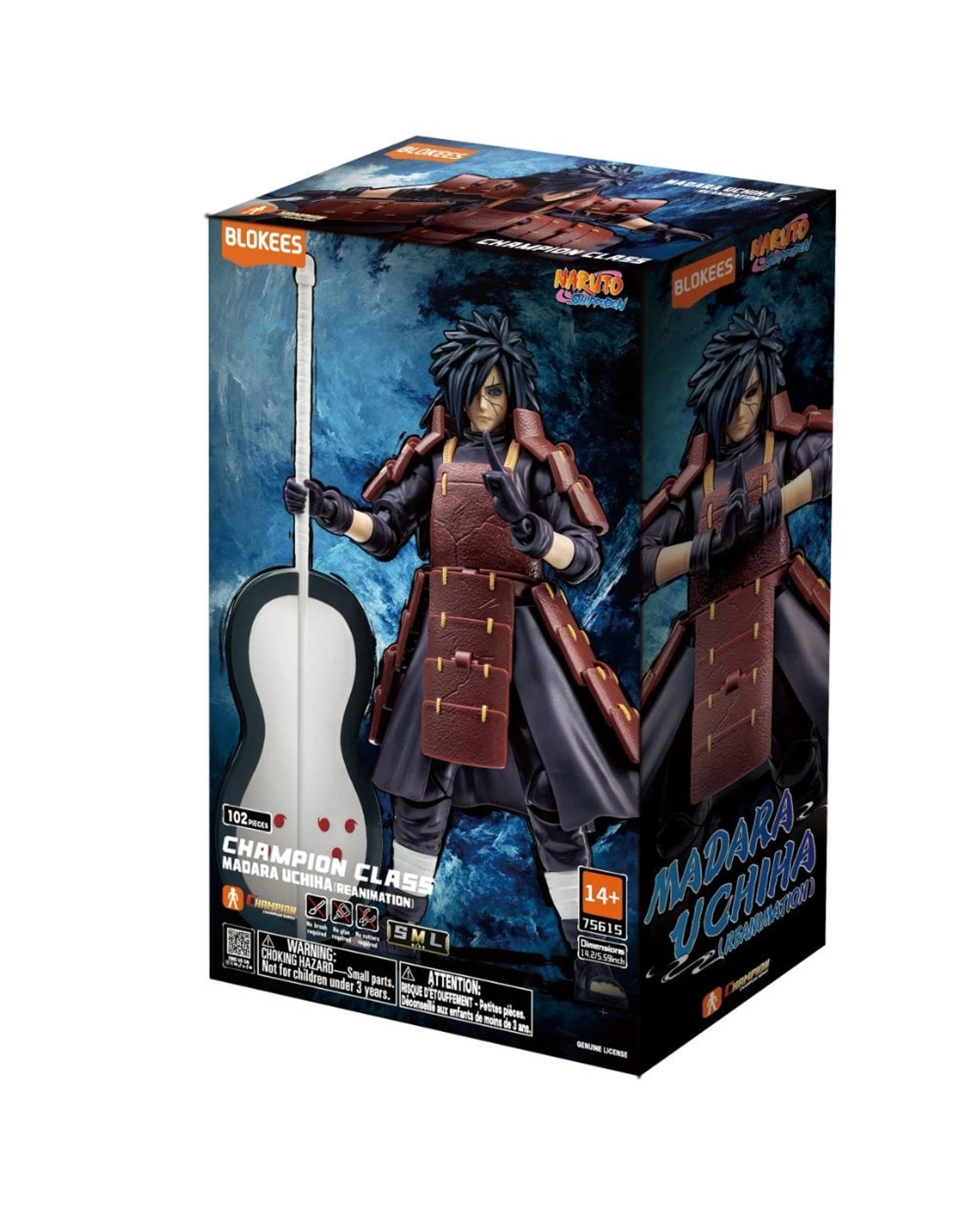 1 Blokees Naruto Shippuden Champion Class 05 Madara Uchiha Reanimation Model Kit, 1 of 8