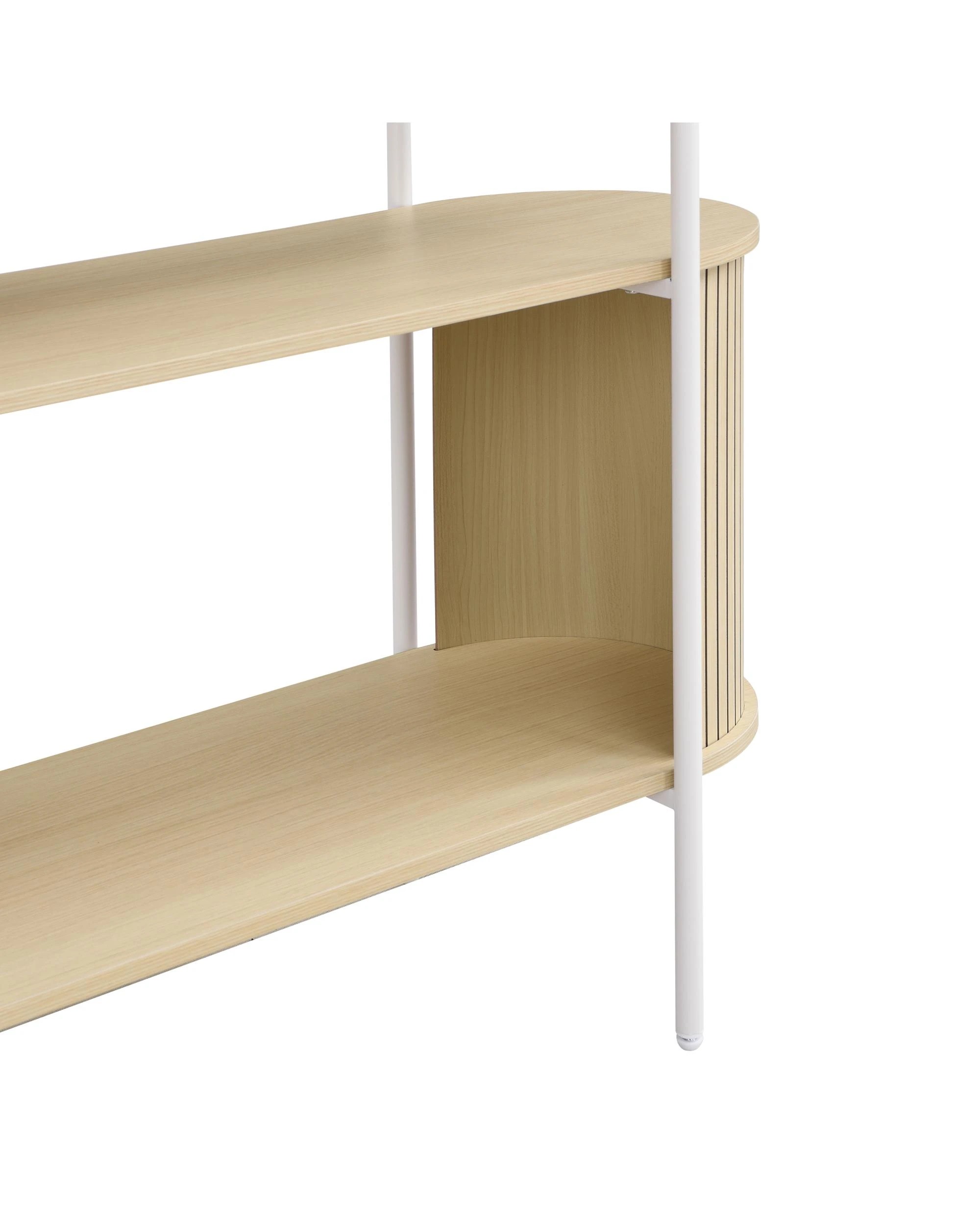 9 Kodu Console Storage 2 Tier Light Oak - White, 9 of 9