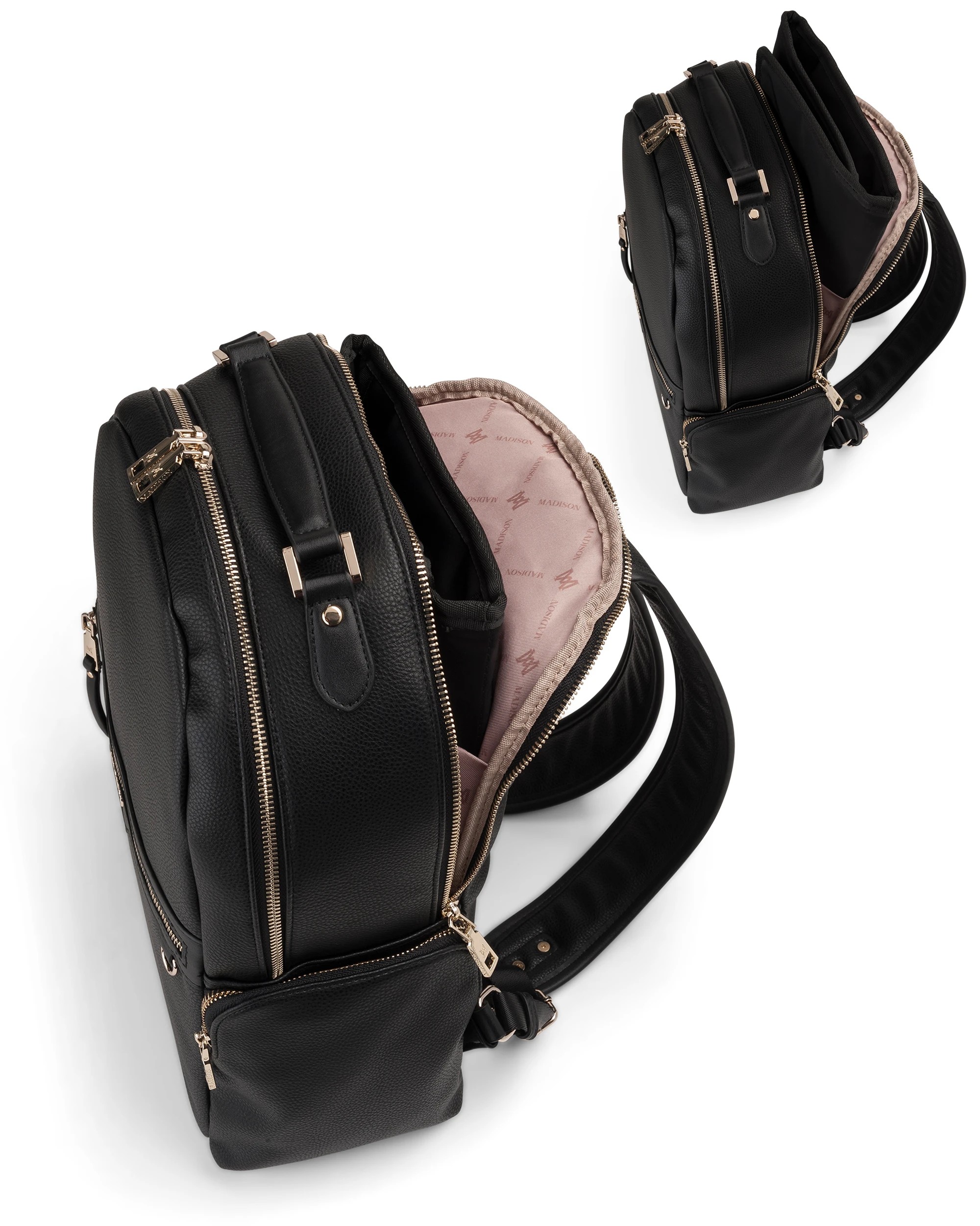 4 Madison Accessories Tonya Baby Backpack with Change Mat - Black, 4 of 9