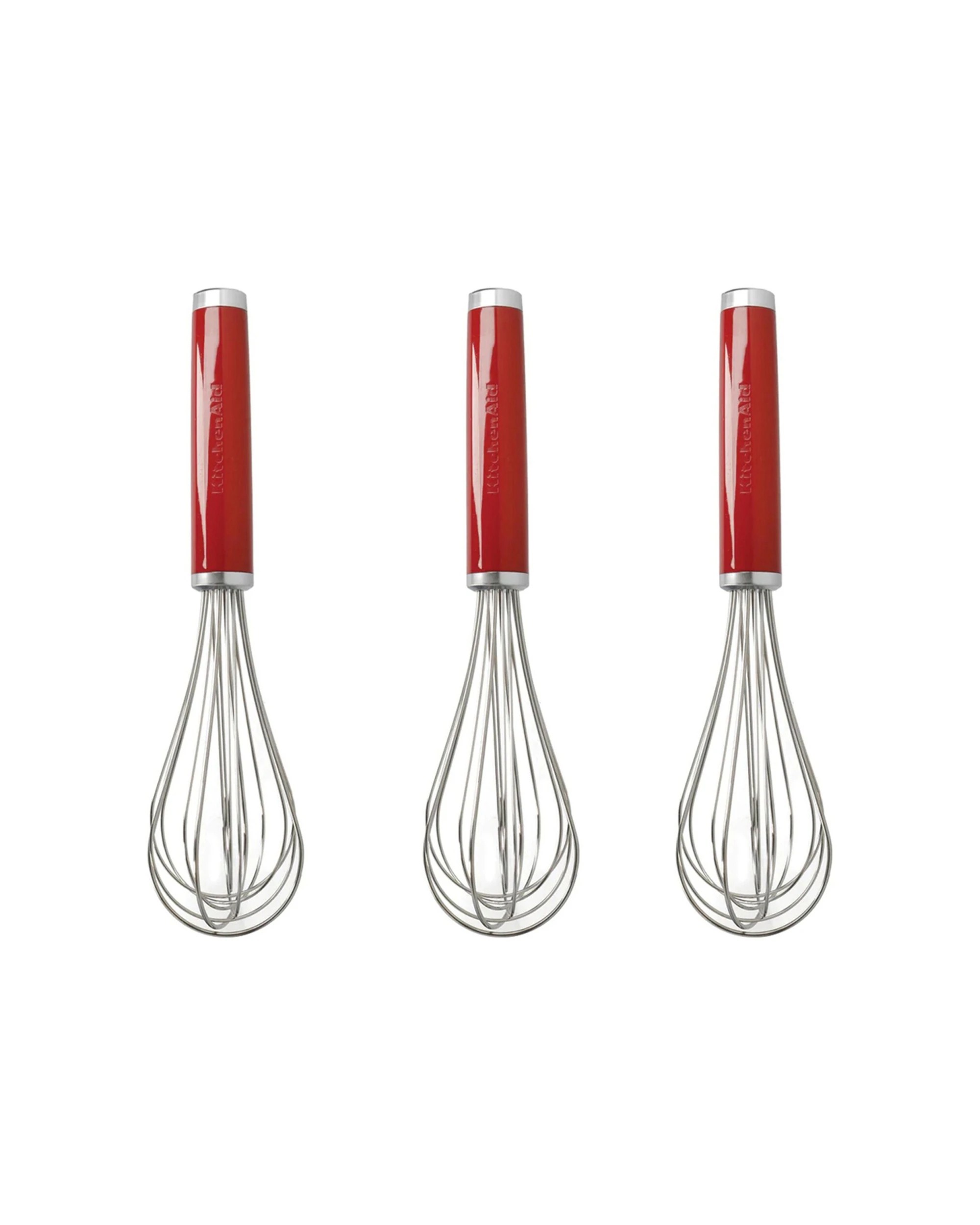 1 KitchenAid 3PK Whisk Stainless Steel ABS 27cm Durable Kitchen Utensil - Red, 1 of 1