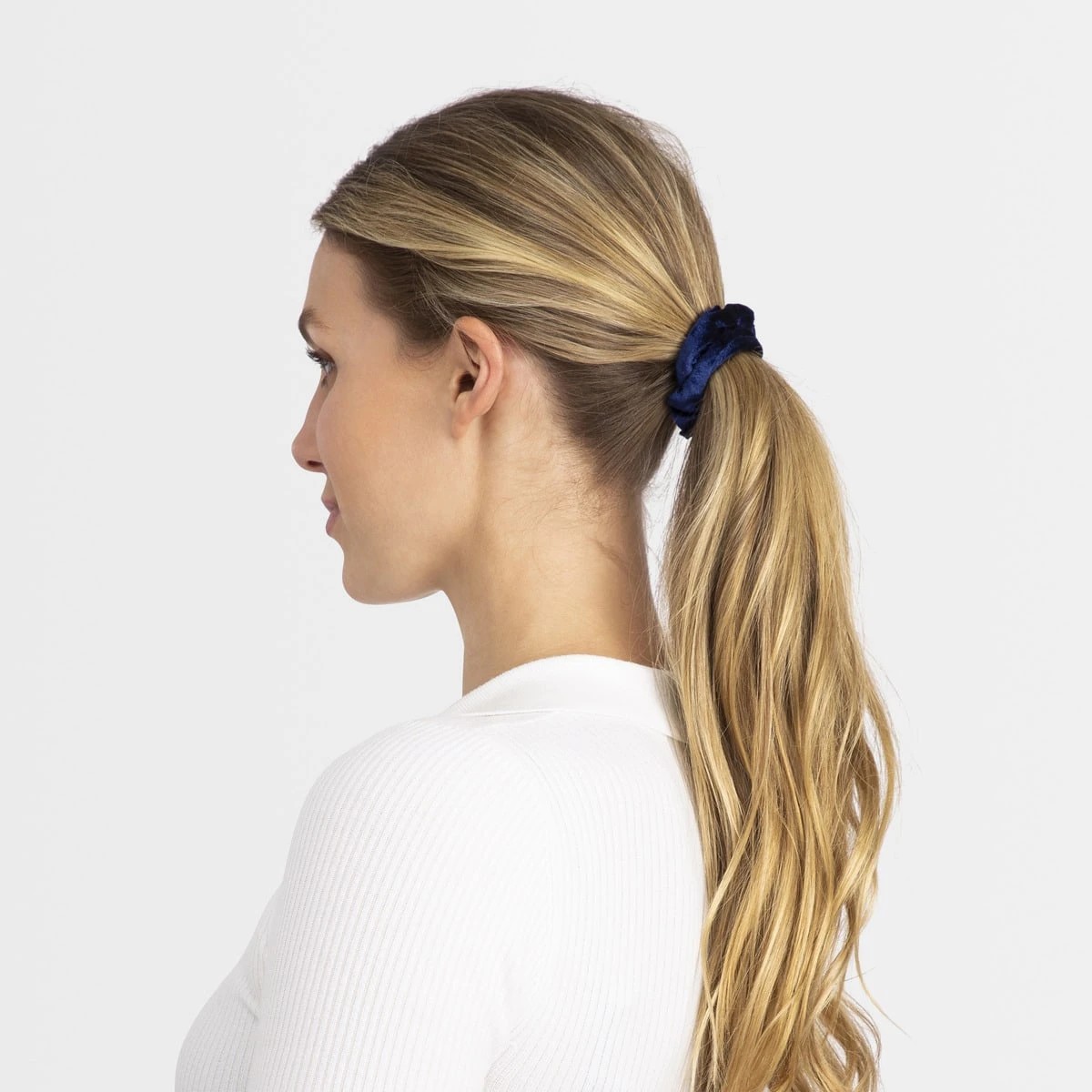 4 5 Pack Mini Hair Scrunchies - Blue, Black & Ombre, 4 of 5