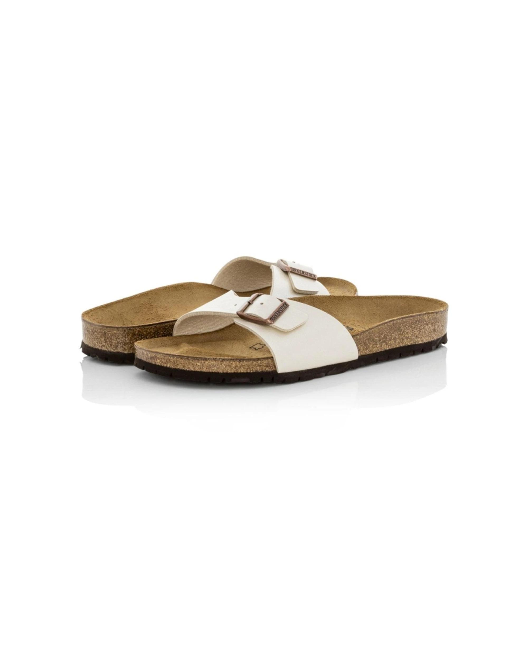 4 Birkenstock Madrid Birko-Flor Slip-On Sandals Graceful Pearl Narrow GRACEFUL PEARL WHITE, 4 of 6