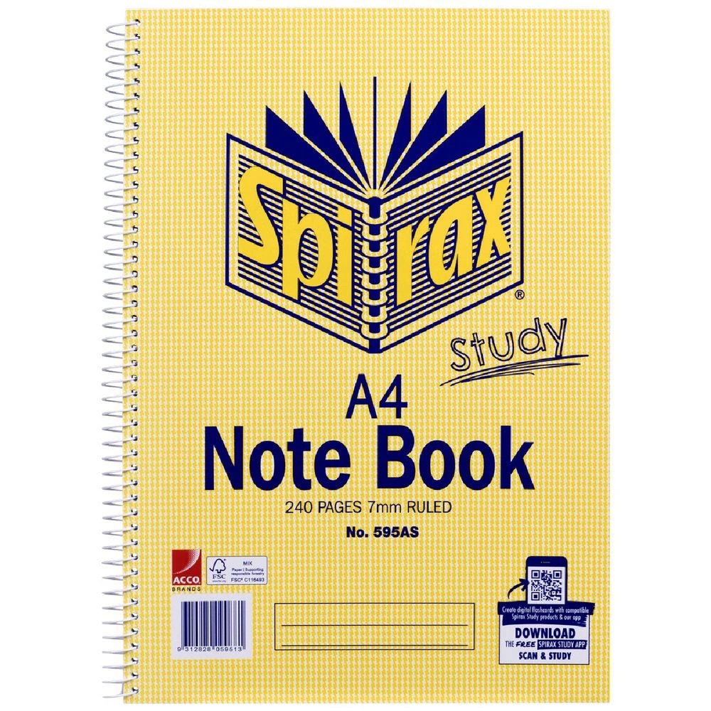 1 Spirax No. 595A A4 Notebook 240 Pages, 1 of 7