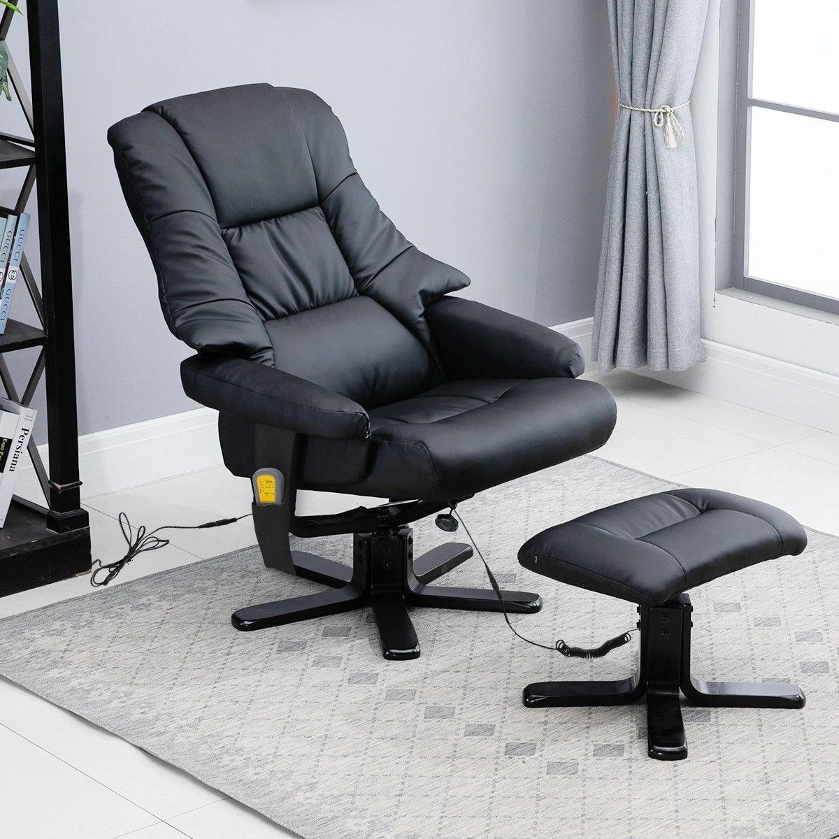 3 LUXDREAM Full Body Massage Recliner Chair 8-Point Heated Office Chair - Black - Black, 3 of 8