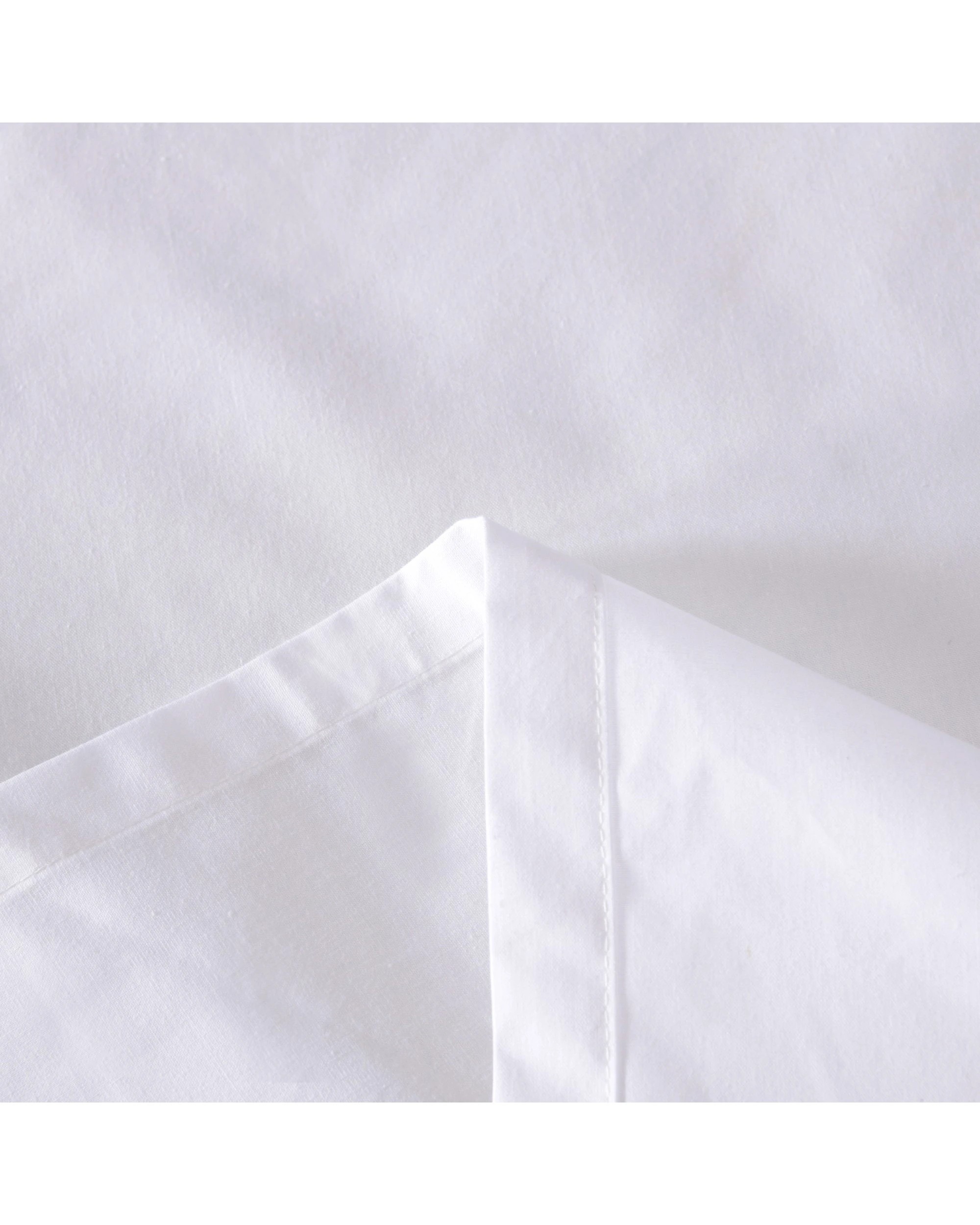 4 ESSN Commercial Cotton Blend Top/Bottom Flat Sheet 250x305cm - Double Bed - White, 4 of 4