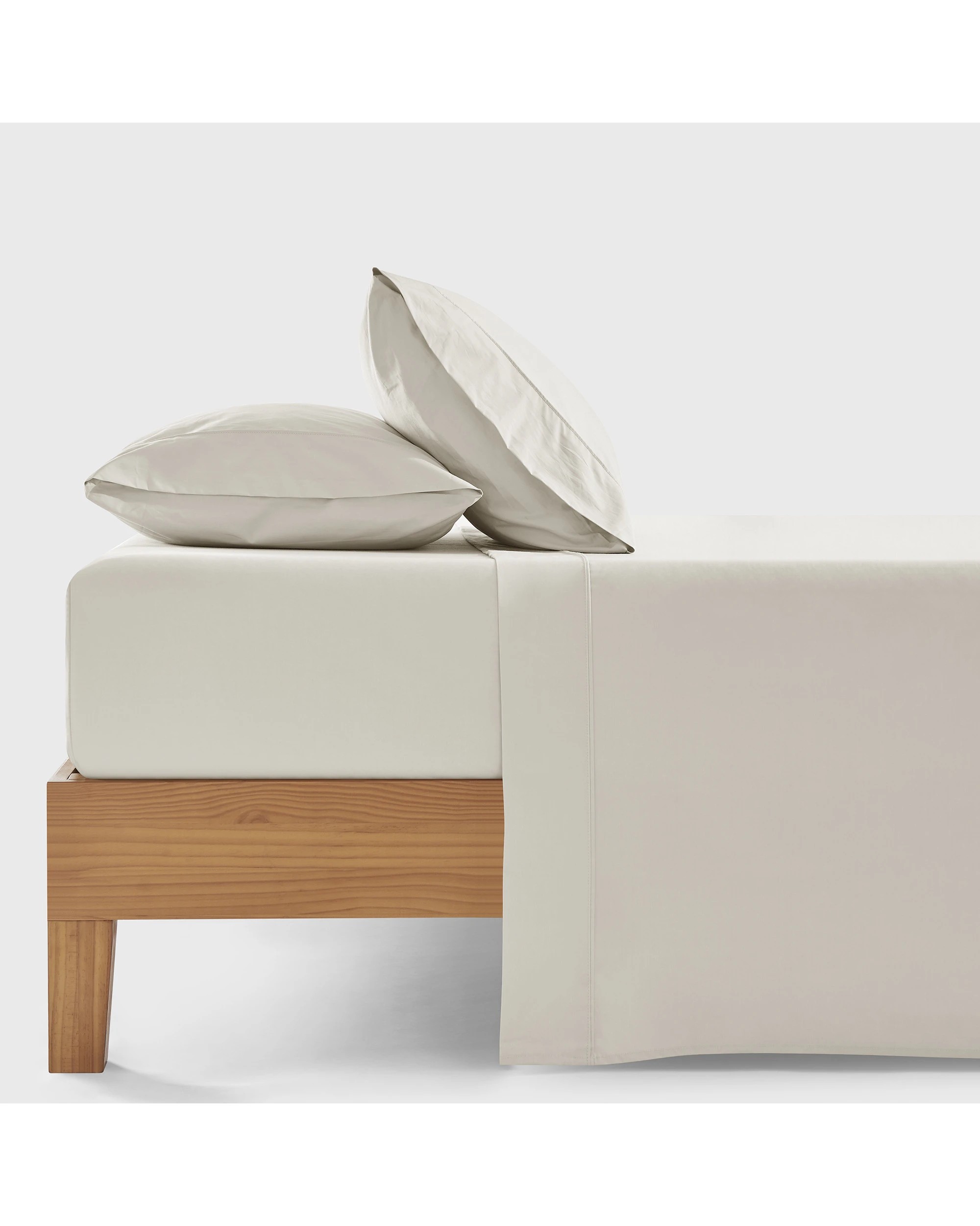 1 Dreamaker 300TC Cotton Percale Sheet Set - Single Bed - Oat, 1 of 7