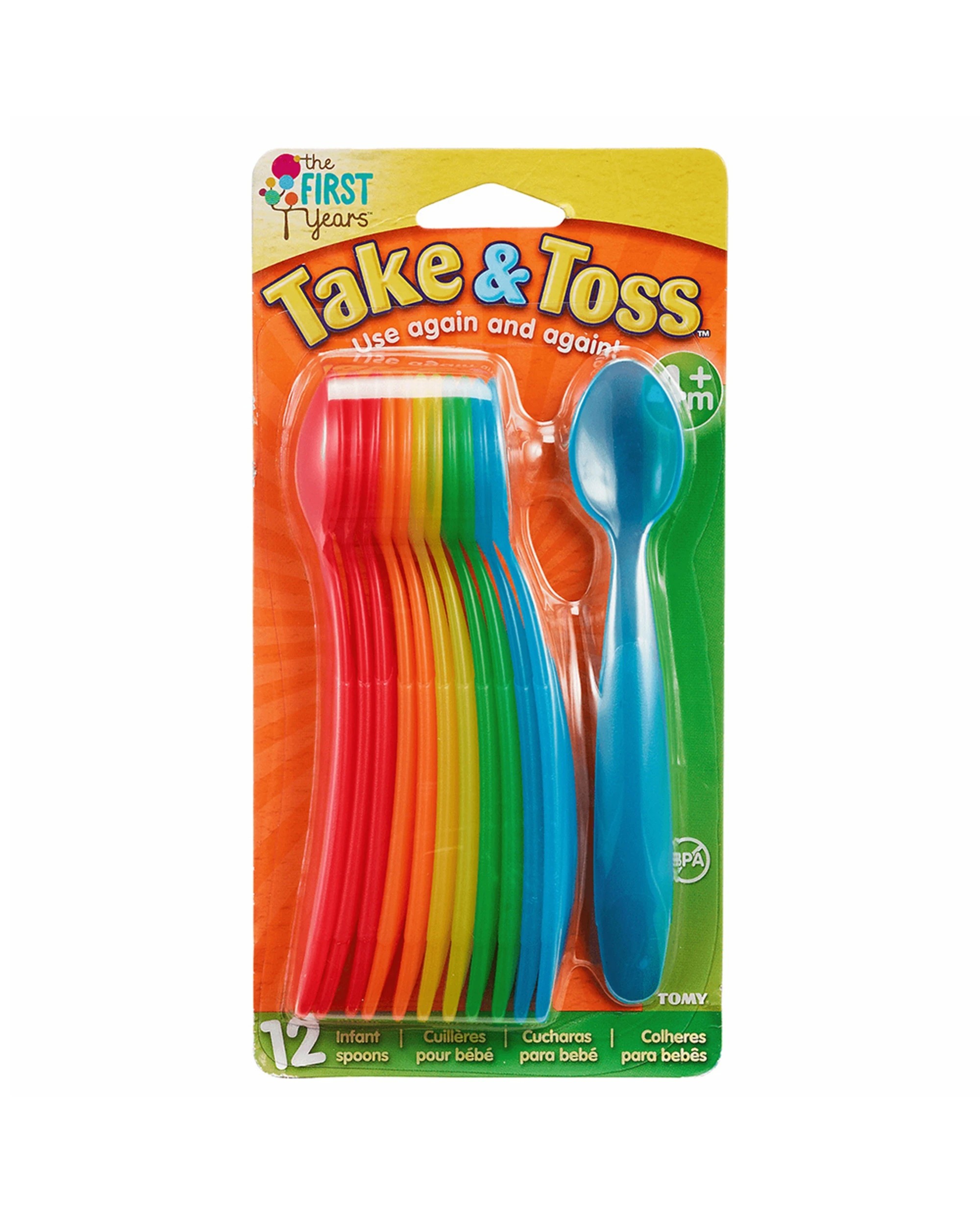 3 The First Years 2x 12pc Take & Toss Infant Toddlers Feeding Spoons Set - Multi, 3 of 3