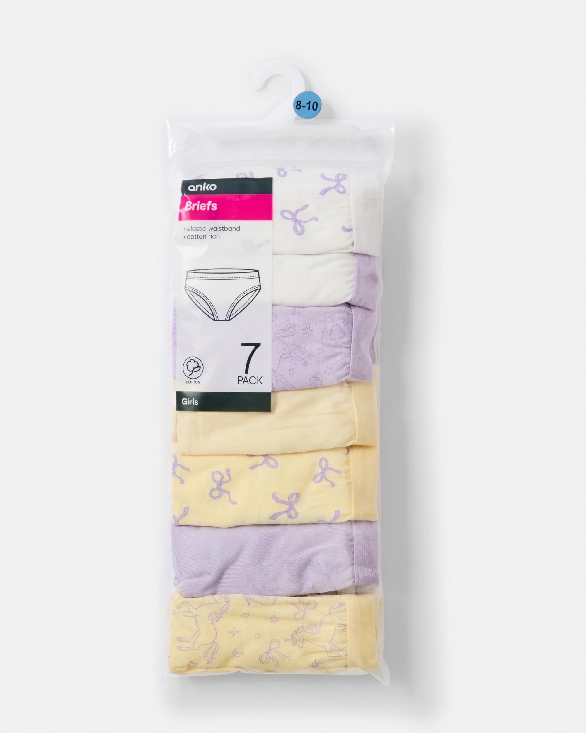 9 7 Pack Print Briefs Wht Bows, 9 of 9