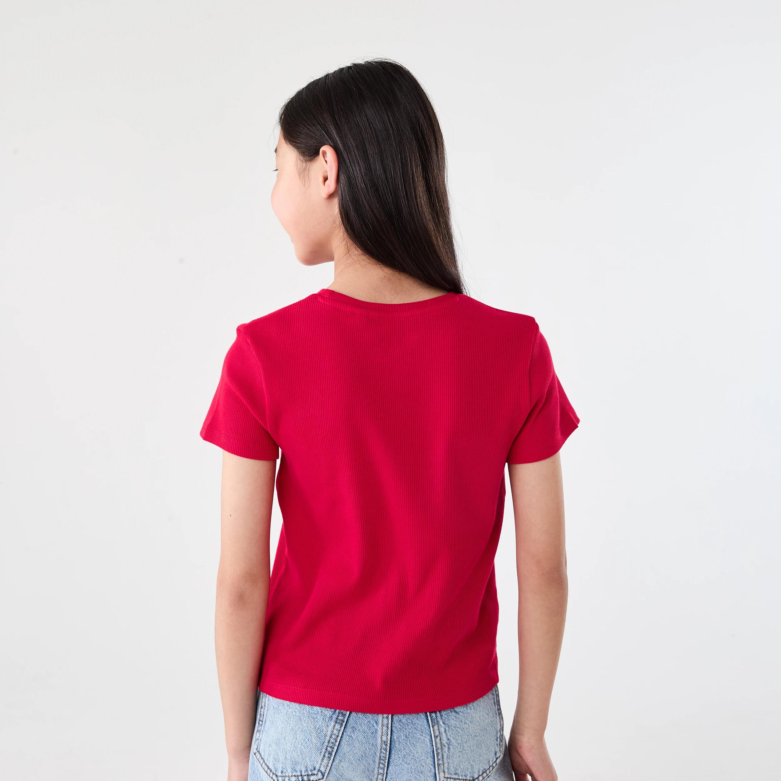 2 Short Sleeve Rib Top Lolli Red, 2 of 6