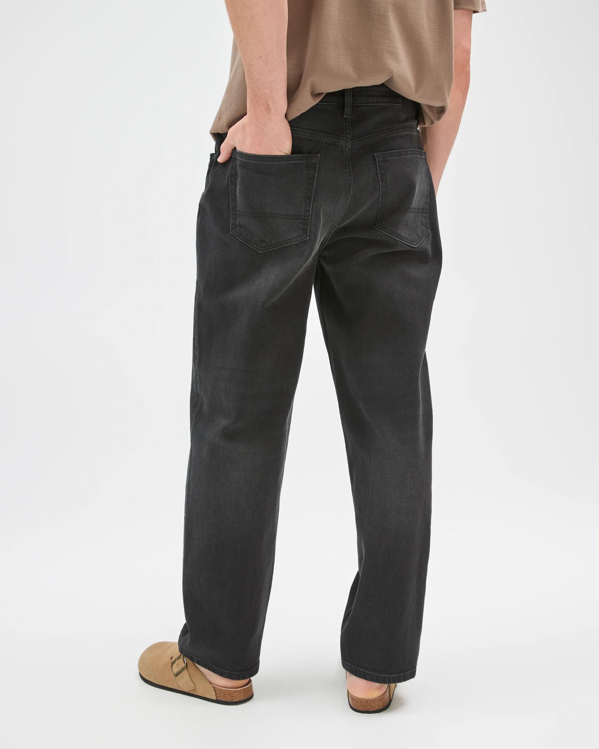 5 Target Denim Relaxed Straight Fit Denim Jeans BLACK AGED WASH, 5 of 6