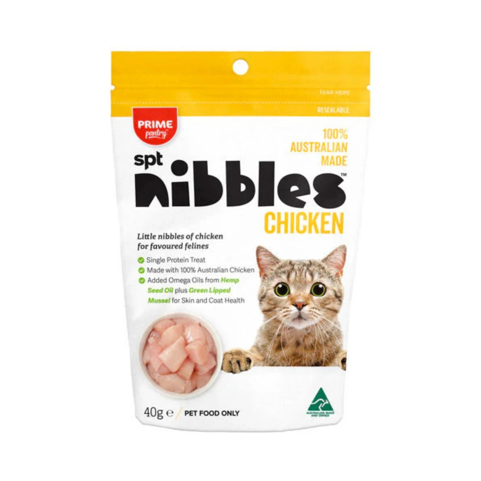 1 Prime Pantry Spt Chicken Nibbles Cat Treats 40g, 1 of 2