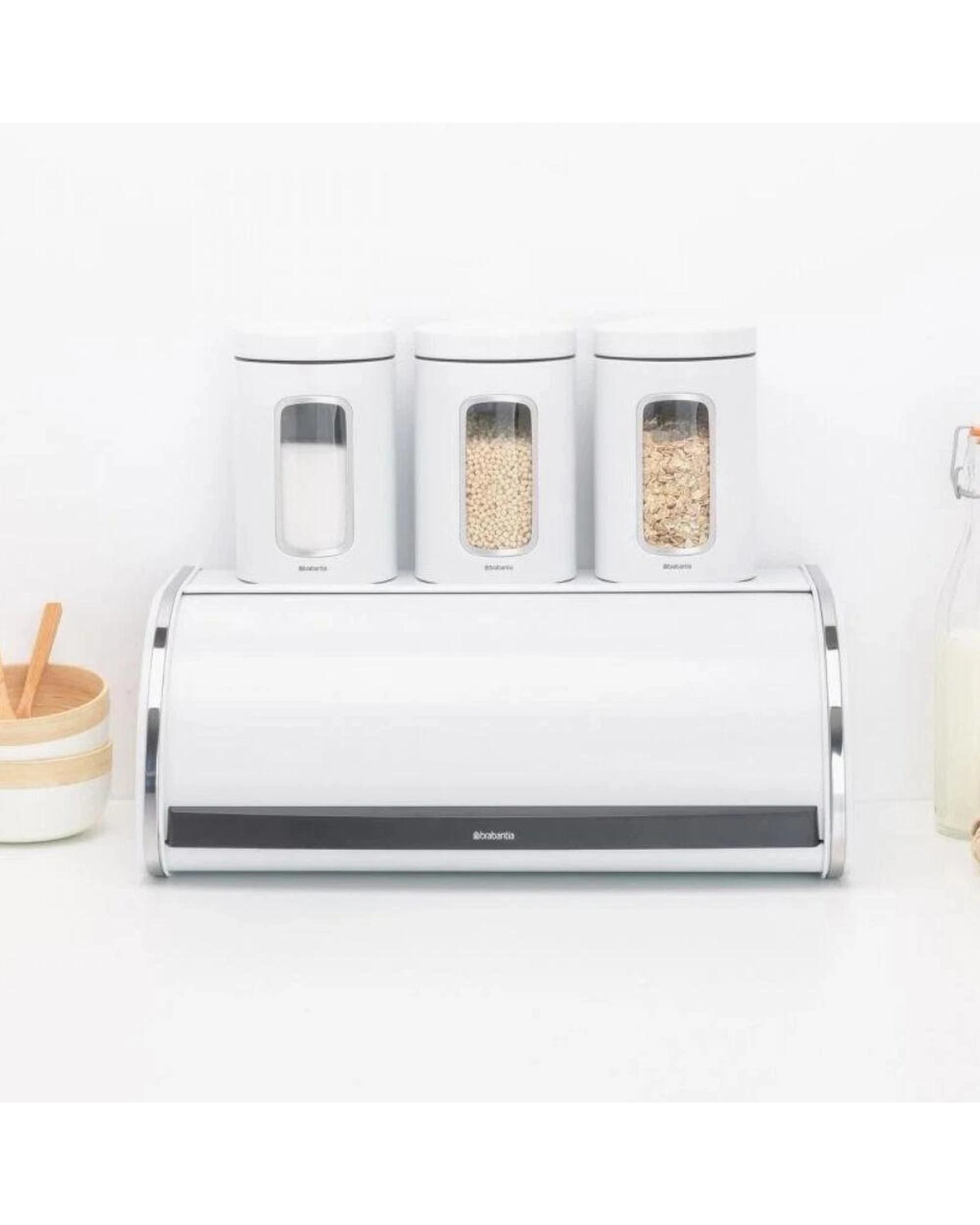 6 Brabantia Roll Top Bread Bin Large  White, 6 of 7