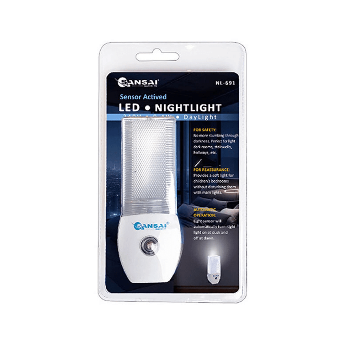 3 Sansai Automatic Sensor Activated Led Home Soft Glow Night Light 240v 0.4w
 - White, 3 of 3