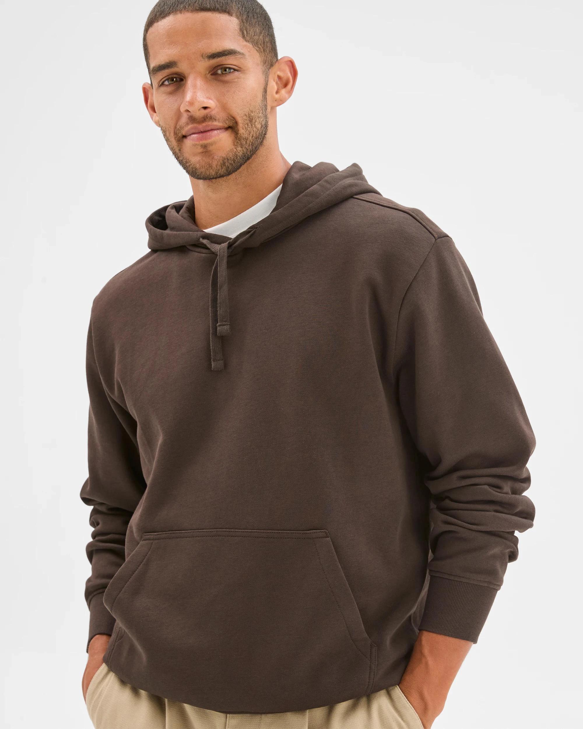 1 Target Man Australian Cotton Blend Popover Hoodie CHOCOLATE, 1 of 6