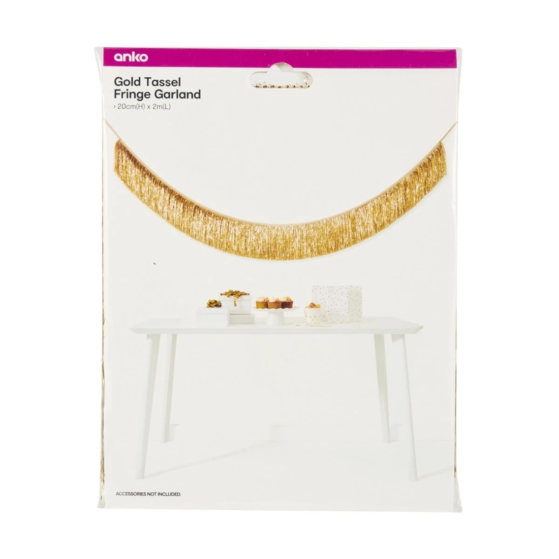 5 Gold Look Tassel Fringe Garland, 5 of 5