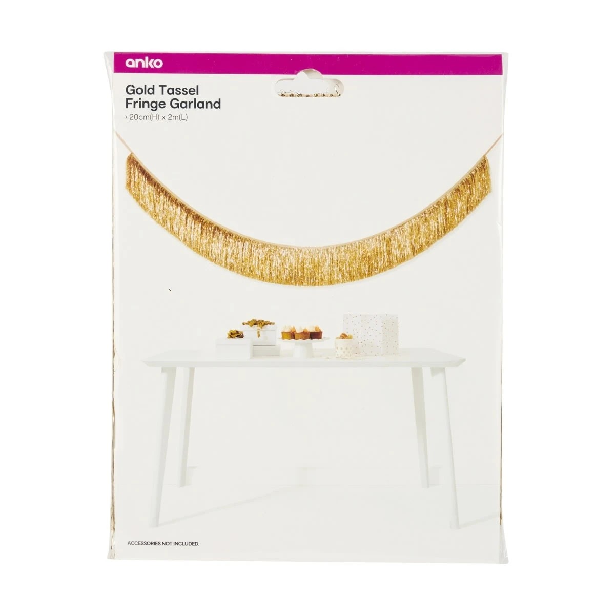 5 Gold Look Tassel Fringe Garland, 5 of 5