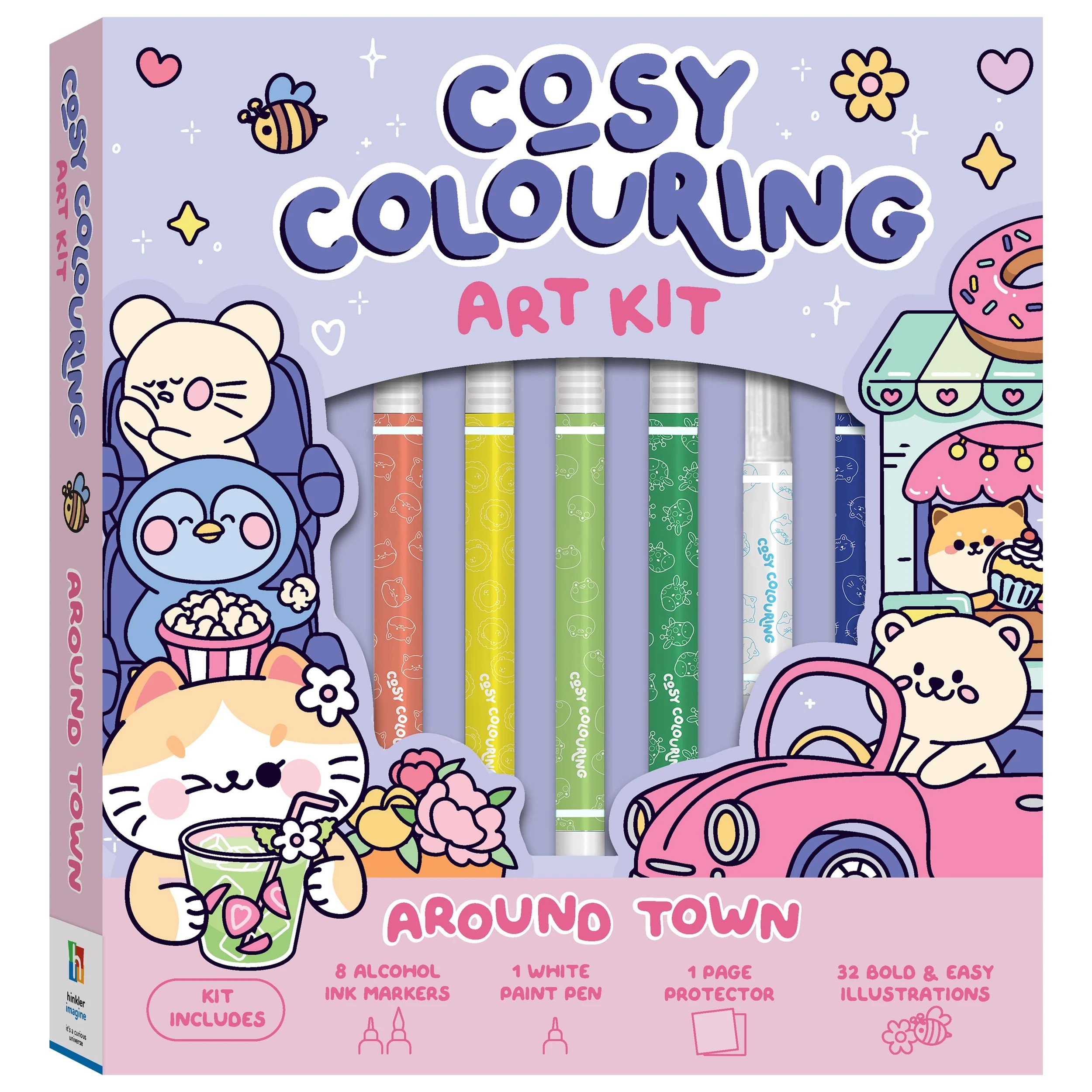 1 Art Maker Cosy Colouring Art Kit: Around Town - Book, 1 of 5