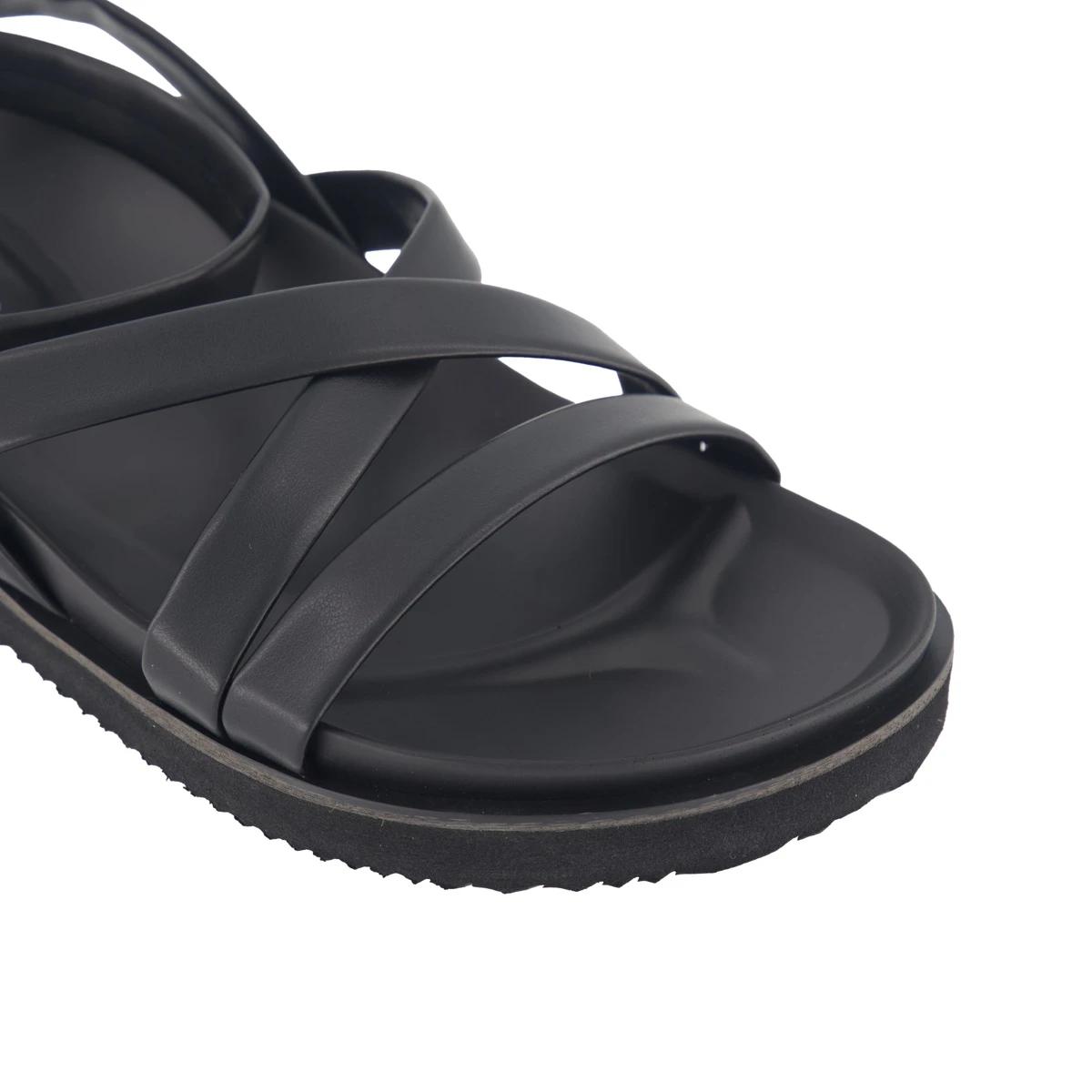 4 Gladiator Footbed Sandals Black, 4 of 5