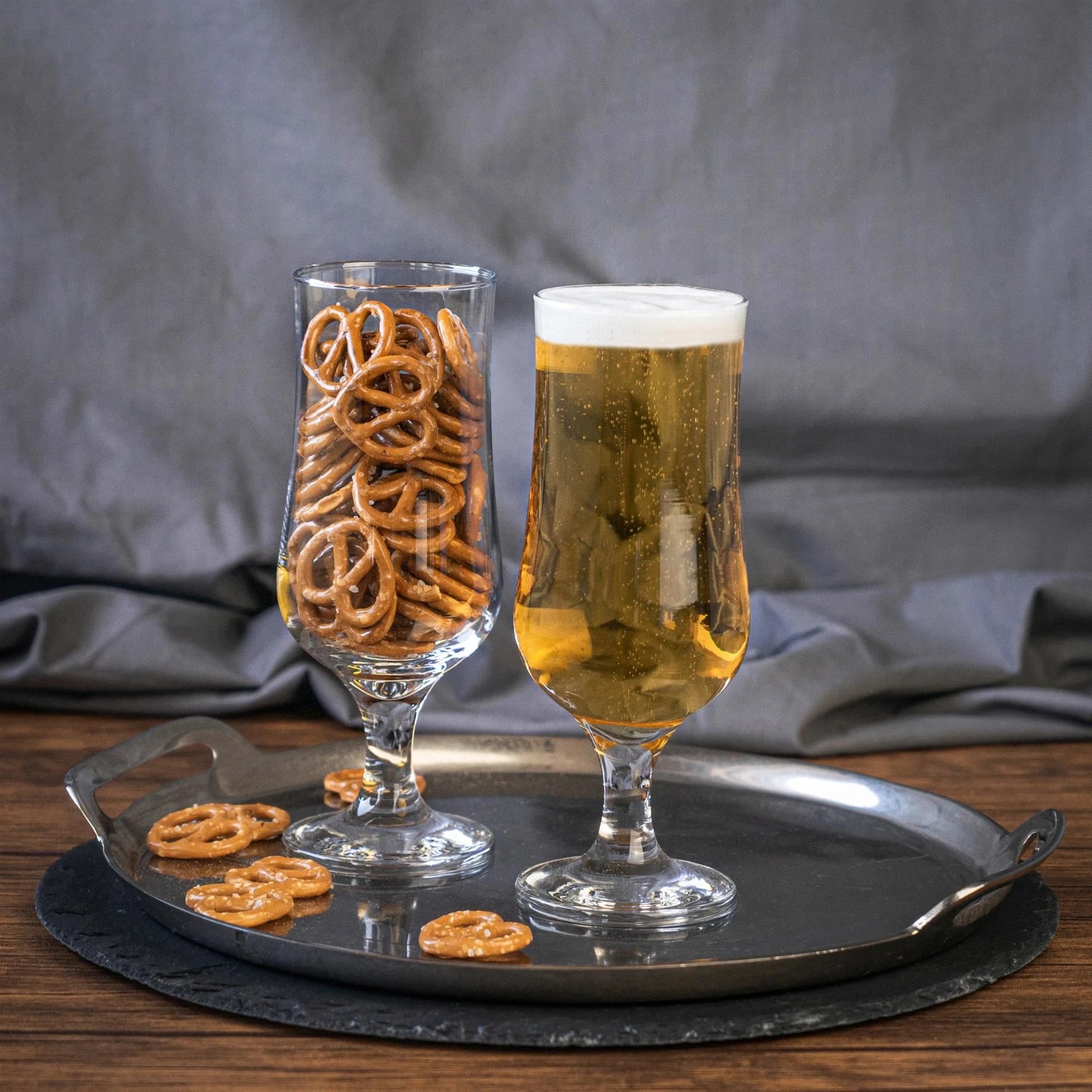 5 LAV Nevakar Stemmed Beer Glasses Set - Craft Beers, Ale and Cider - 385ml - Pack of 6 - Clear, 5 of 6