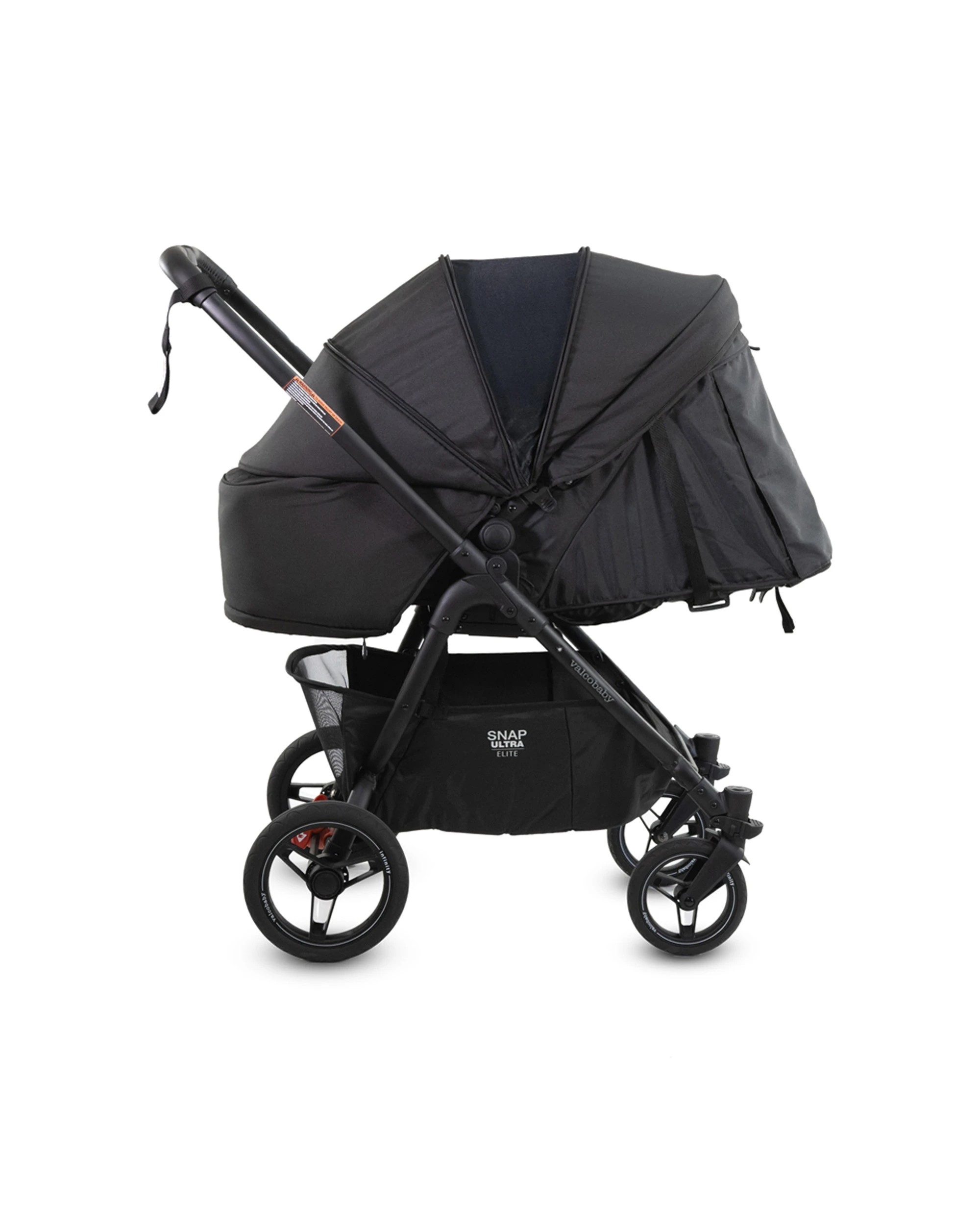 3 ValcoBaby Snap Ultra Elite Pram Stroller Reversible Seat Leatherette Finish - Burgundy, 3 of 9