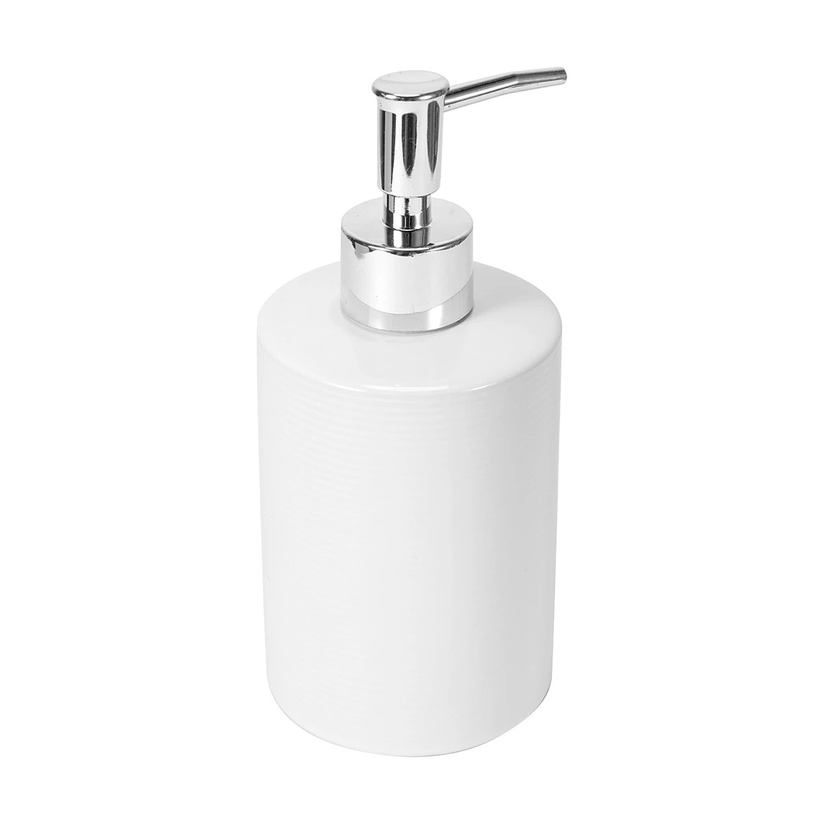 1 Ribbed Soap Dispenser White, 1 of 5