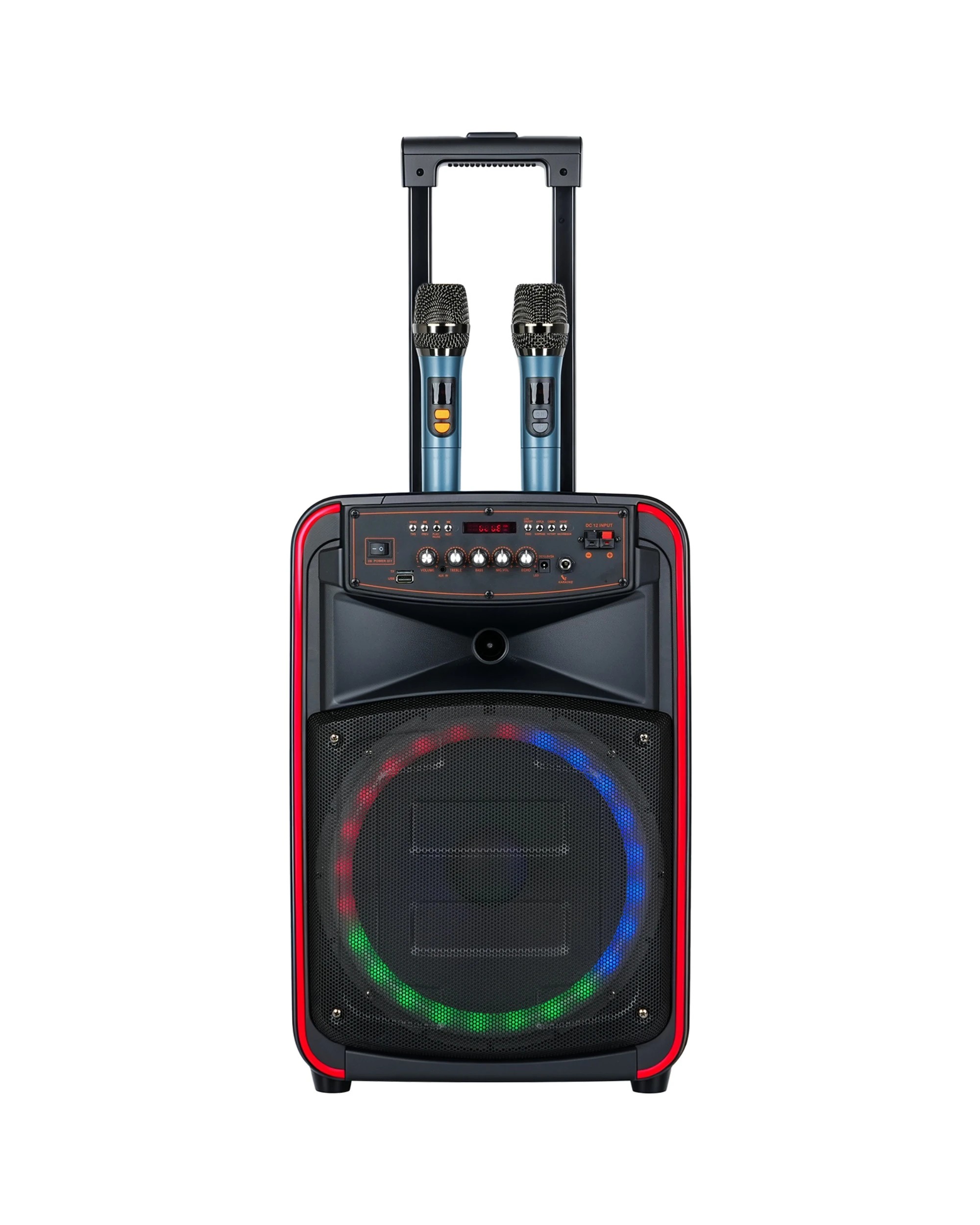 6 Advwin Portable Bluetooth Karaoke Speaker for Outdoor Home with 2 Wireless Microphones, 6 of 9