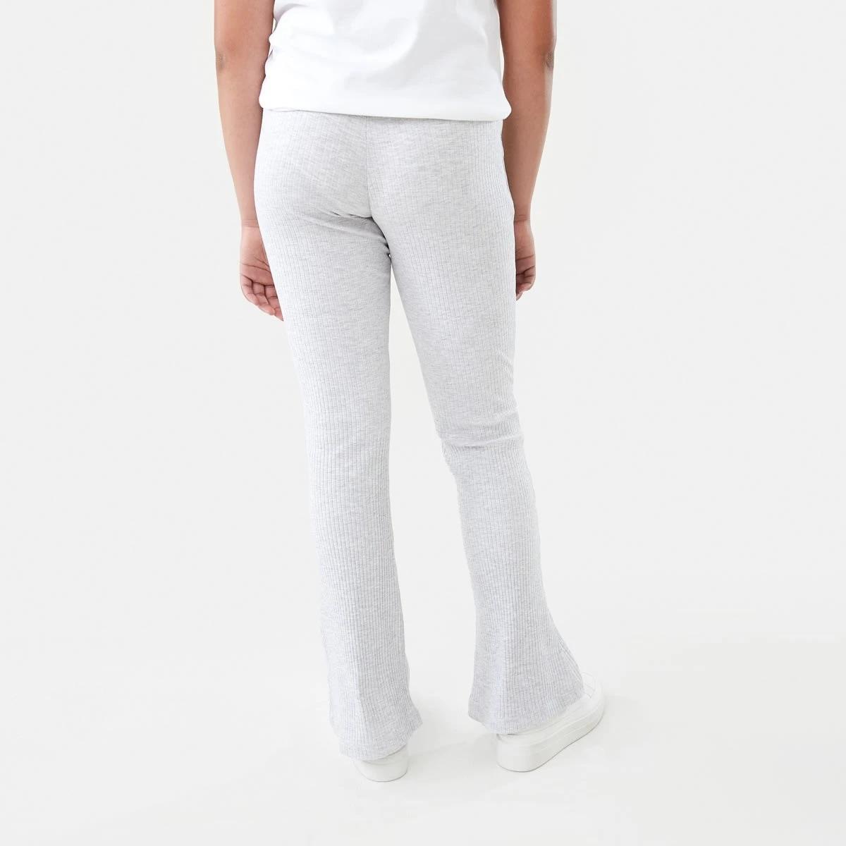 2 Rib Roll Waist Leggings Wht Marle, 2 of 8
