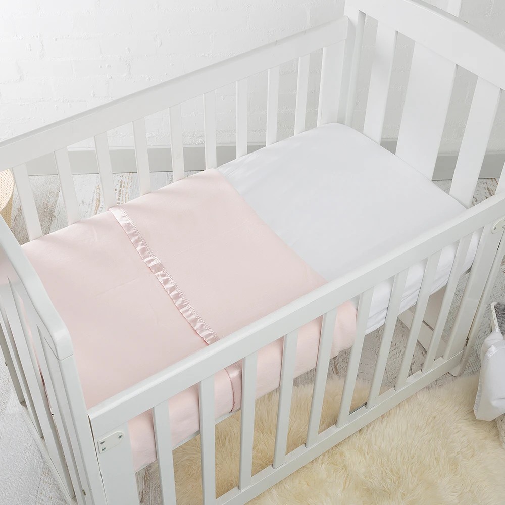 2 Sweet Dreams Cot Cotton Fleece Blanket Pink, 2 of 2