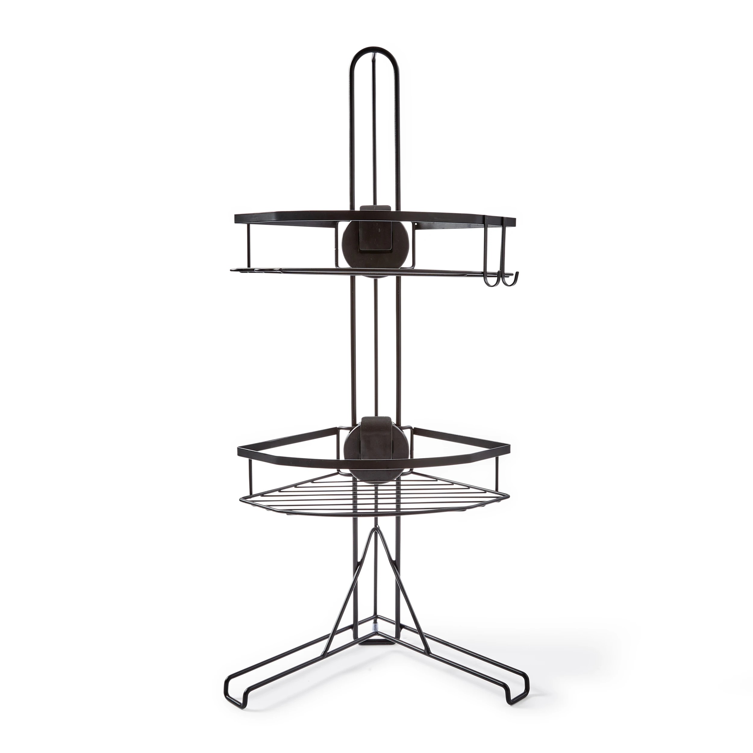 4 Adjustable Corner Shower Caddy - Black, 4 of 10