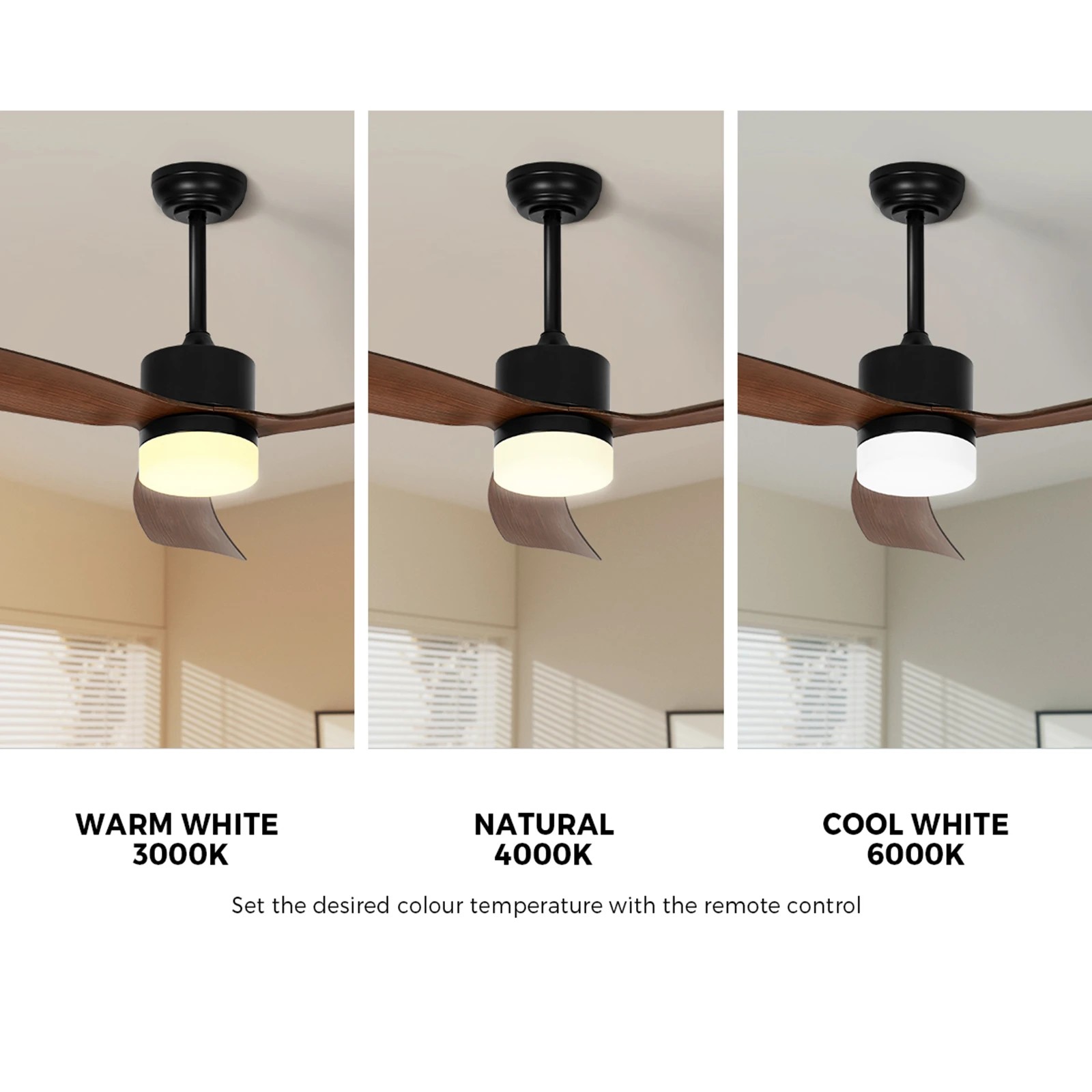 7 Vevare 52" Ceiling Fan With LED Light DC Motor 5 Speed Fans Remote Control - Multi, 7 of 10