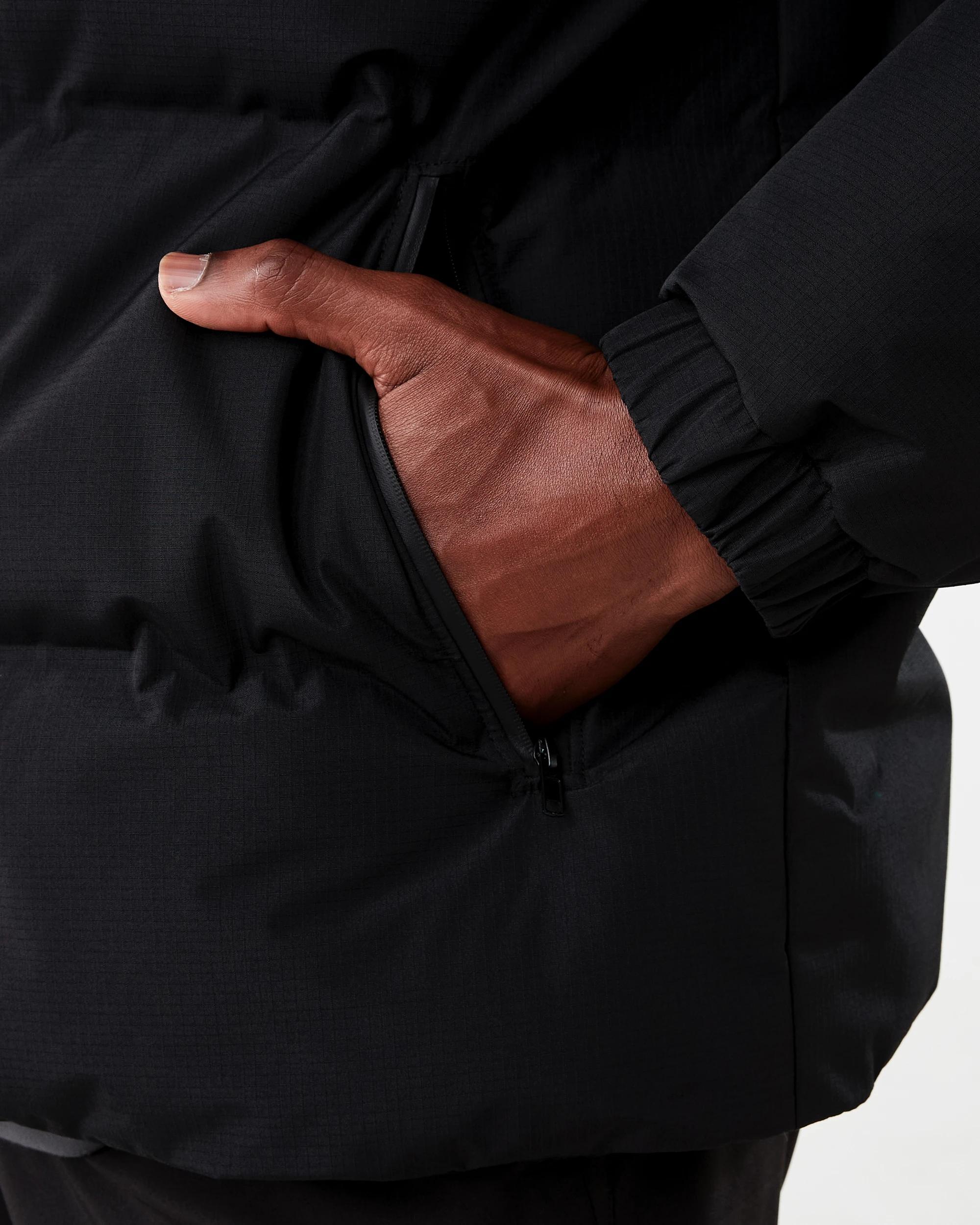 7 Active Mens Outdoor Oversized Puffer Jacket Black, 7 of 7