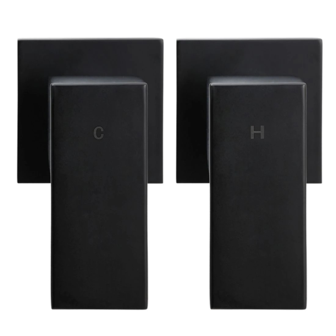 1 Cefito 9'' Rain Shower Head Set Handheld Round High Pressure Twins Tap - Black, 1 of 5