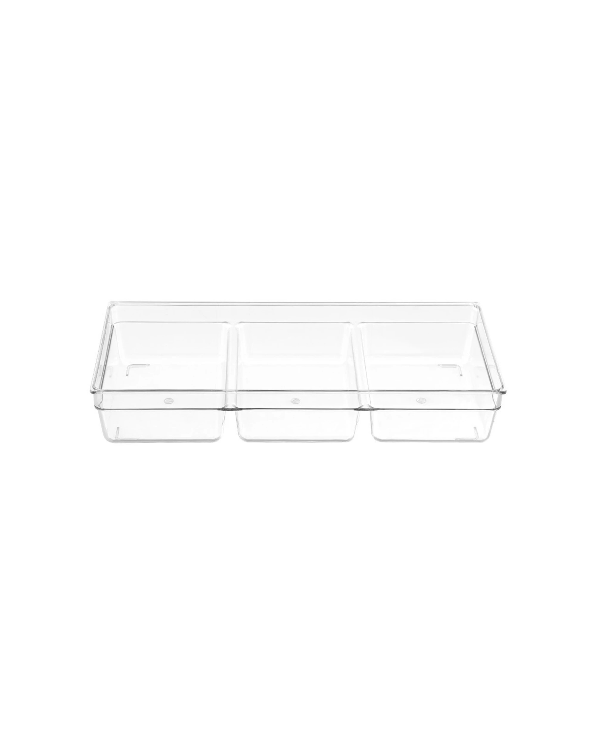 3 BOXSWEDEN Crystal Nest 3 Section Tray Durable Acrylic 33 x 15 x 6cm Storage
 - plain, 3 of 3