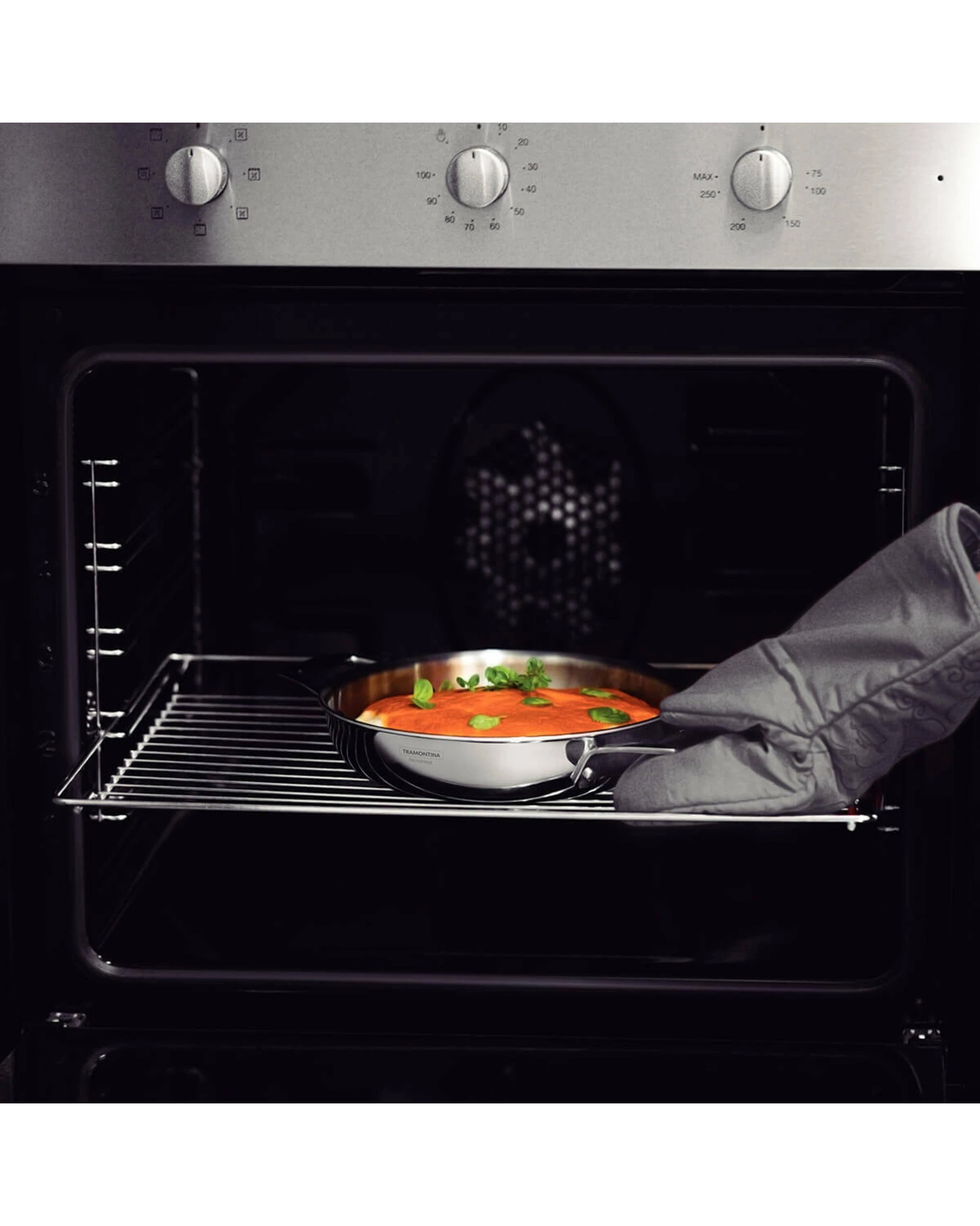 2 Tramontina Grano 30cm Tri-Ply Clad Double-Handled Frying Pan, 2 of 3