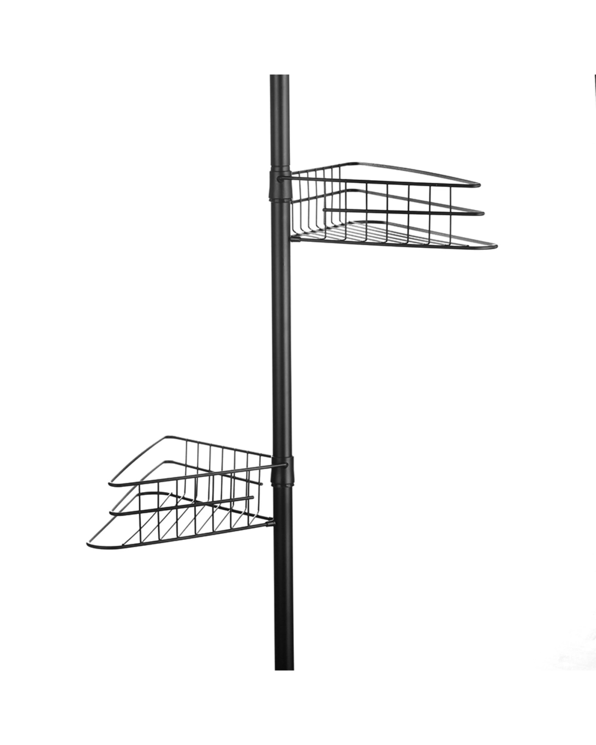 8 Sherwood Home Adjustable Telescopic 4 Tier Corner Shower Caddy Rack - Black, 8 of 9