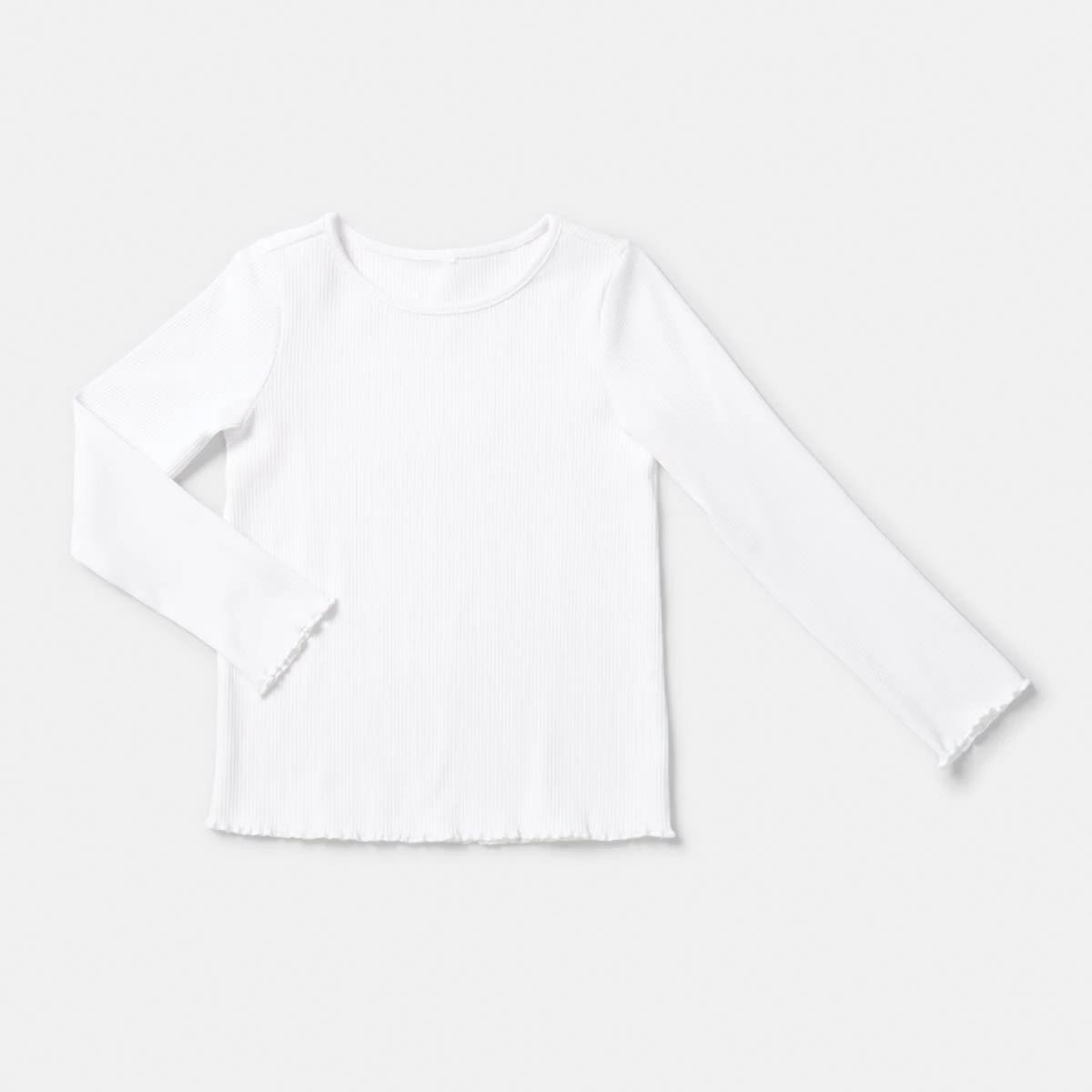 8 Long Sleeve Rib T-shirt White, 8 of 9
