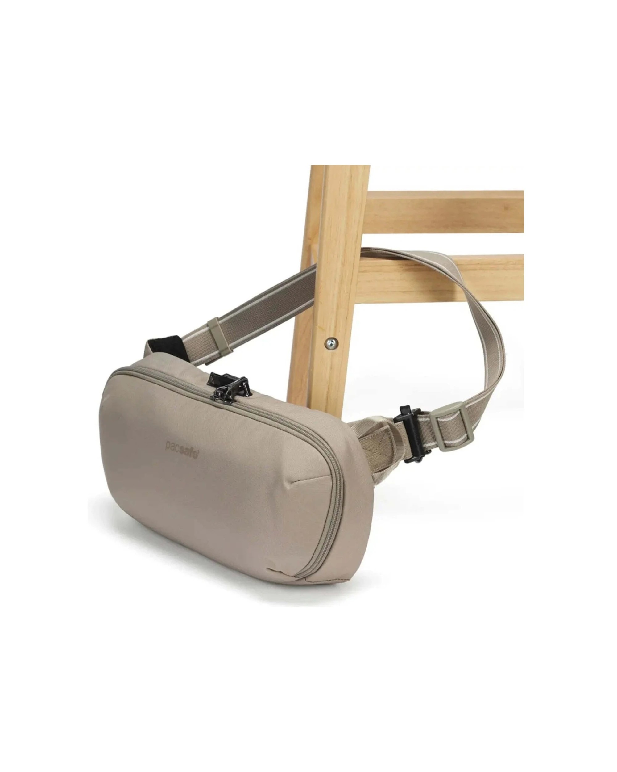 6 Pacsafe V Urban Anti-Theft RFID Blocking Secure Sling Pack Lockable Zippers - Beige, 6 of 8