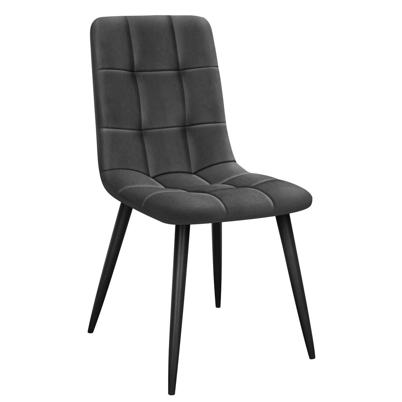 4 Alfordson 4x Dining Chair Kitchen Lounge Cafe Elegant Retro Seat Suede Dark - Grey, 4 of 10