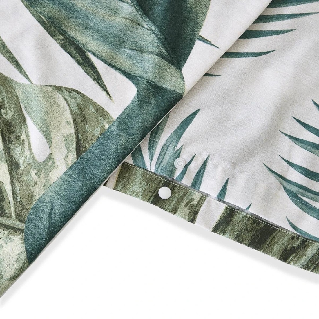 7 Bryony Cotton Rich Reversible Quilt Cover Set - Queen Bed, Green, 7 of 8