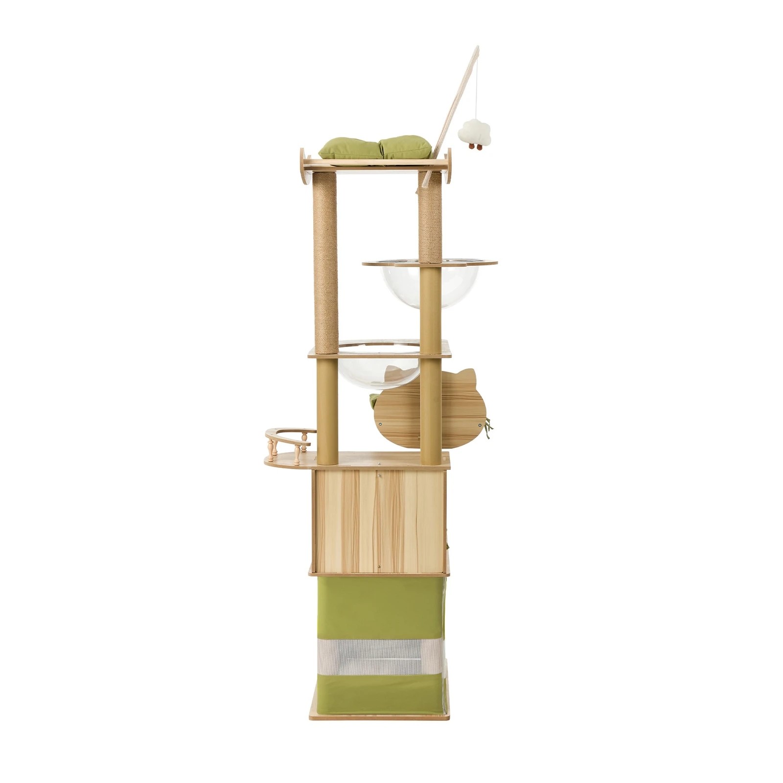 9 Alopet Cat Tree Tower Scratching Post Scratcher Condo House Bed Furniture 190cm - Green, 9 of 9