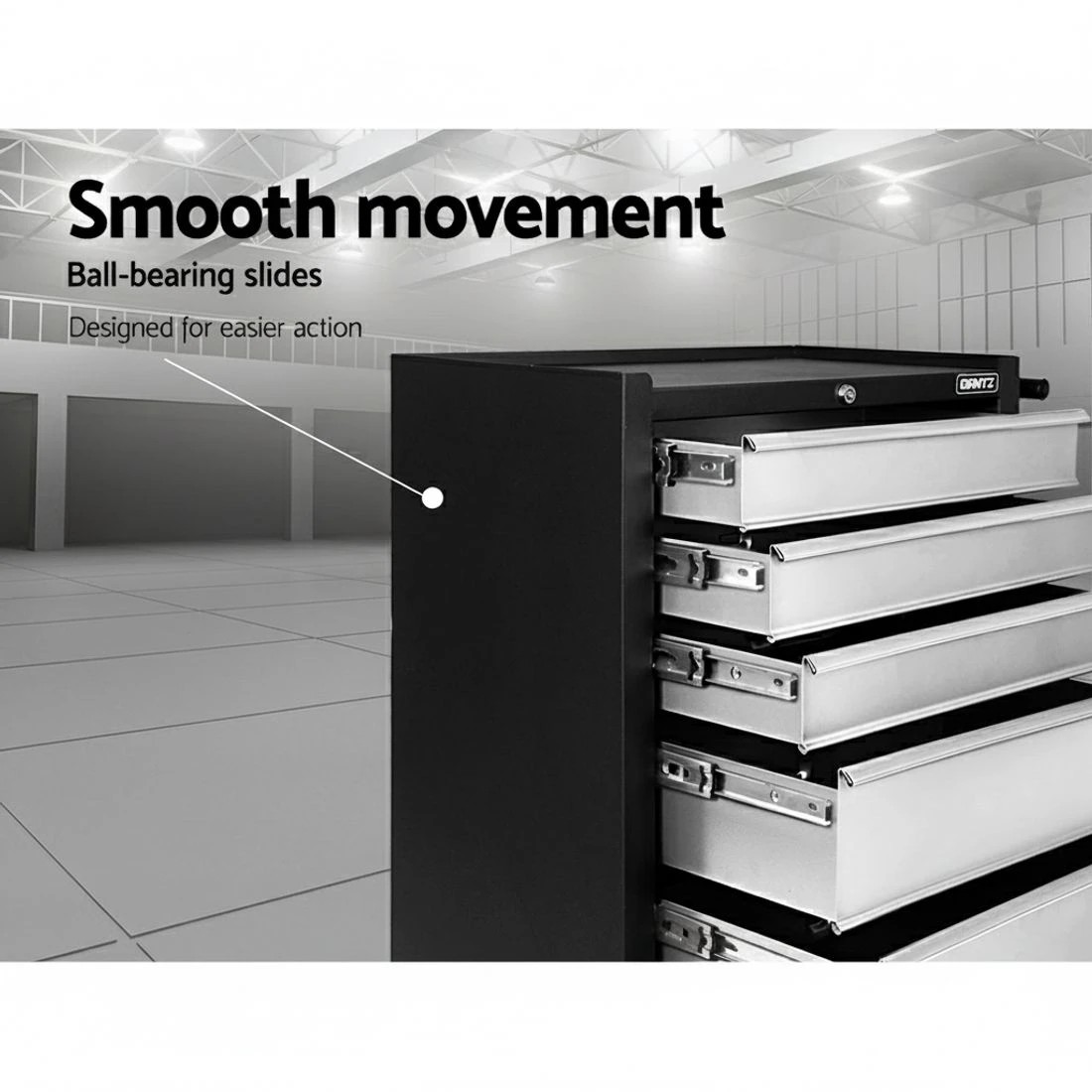 3 Giantz 5 Drawer Tool Box Cabinet Chest Trolley Box Garage Storage Toolbox - Multi, 3 of 5