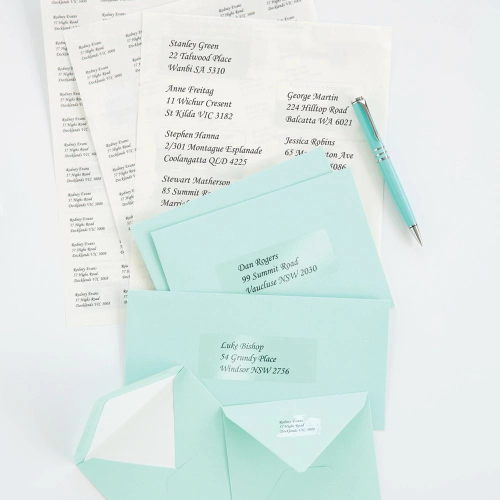 5 Avery 21UP Laser Address Labels Clear 25 Sheets, 5 of 5