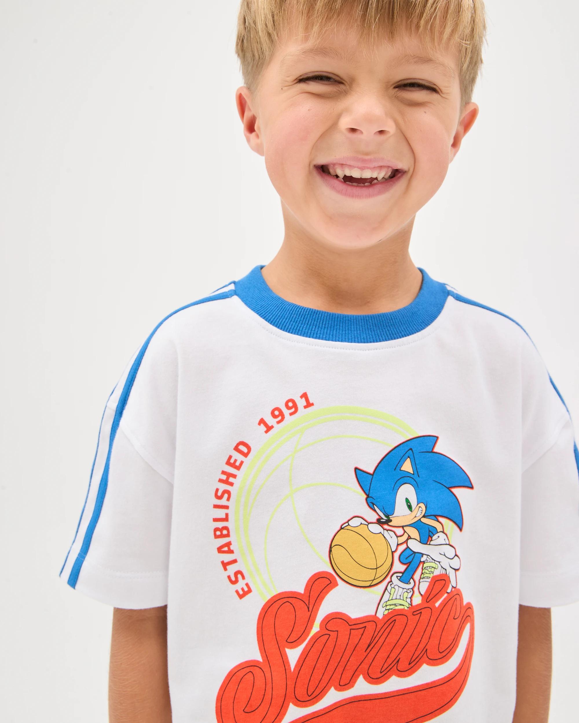 3 Sonic The Hedgehog Australian Cotton Oversized T-Shirt WHITE, 3 of 7