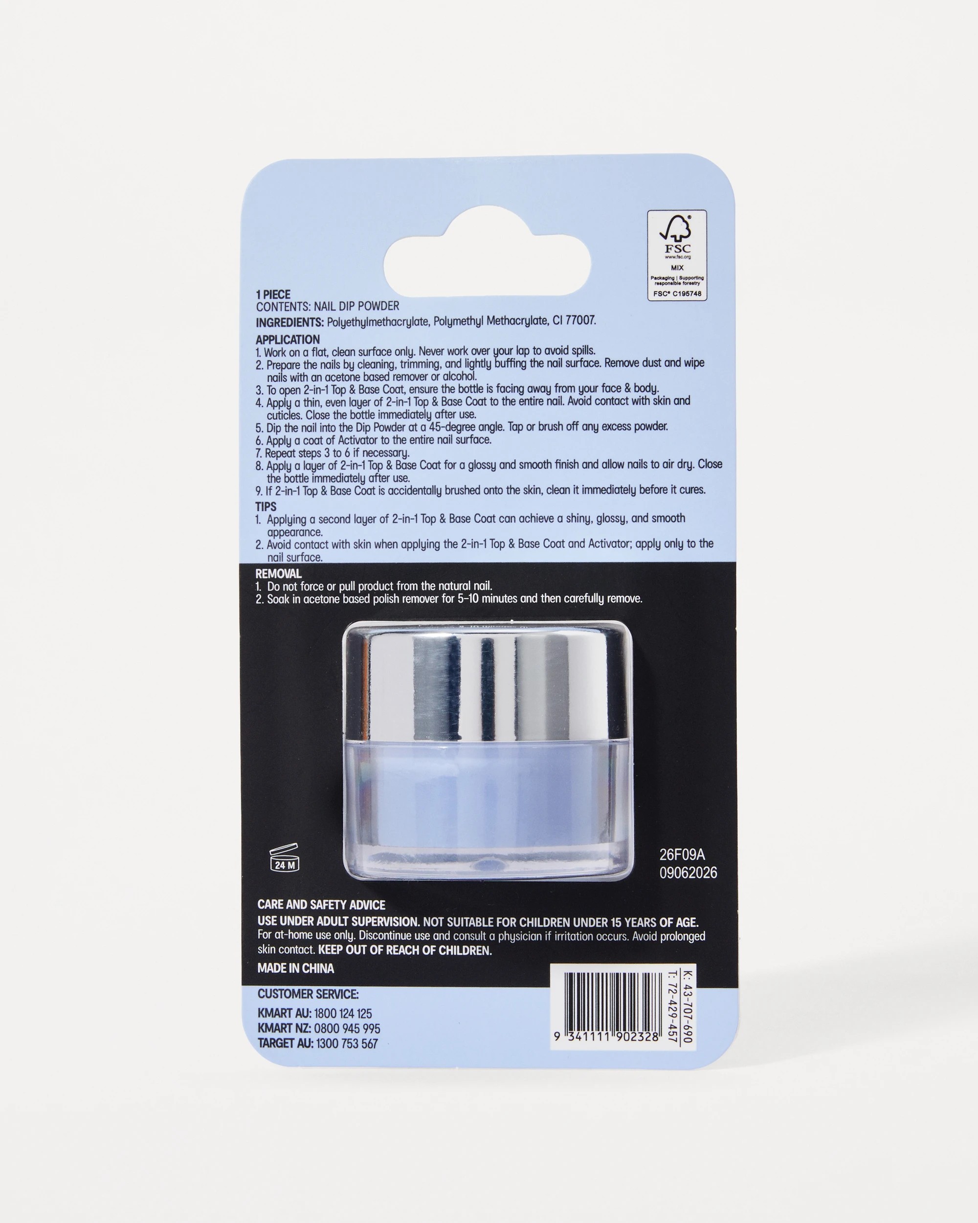 4 OXX Beauty Nail Dip Powder - Baby Blue, 4 of 4