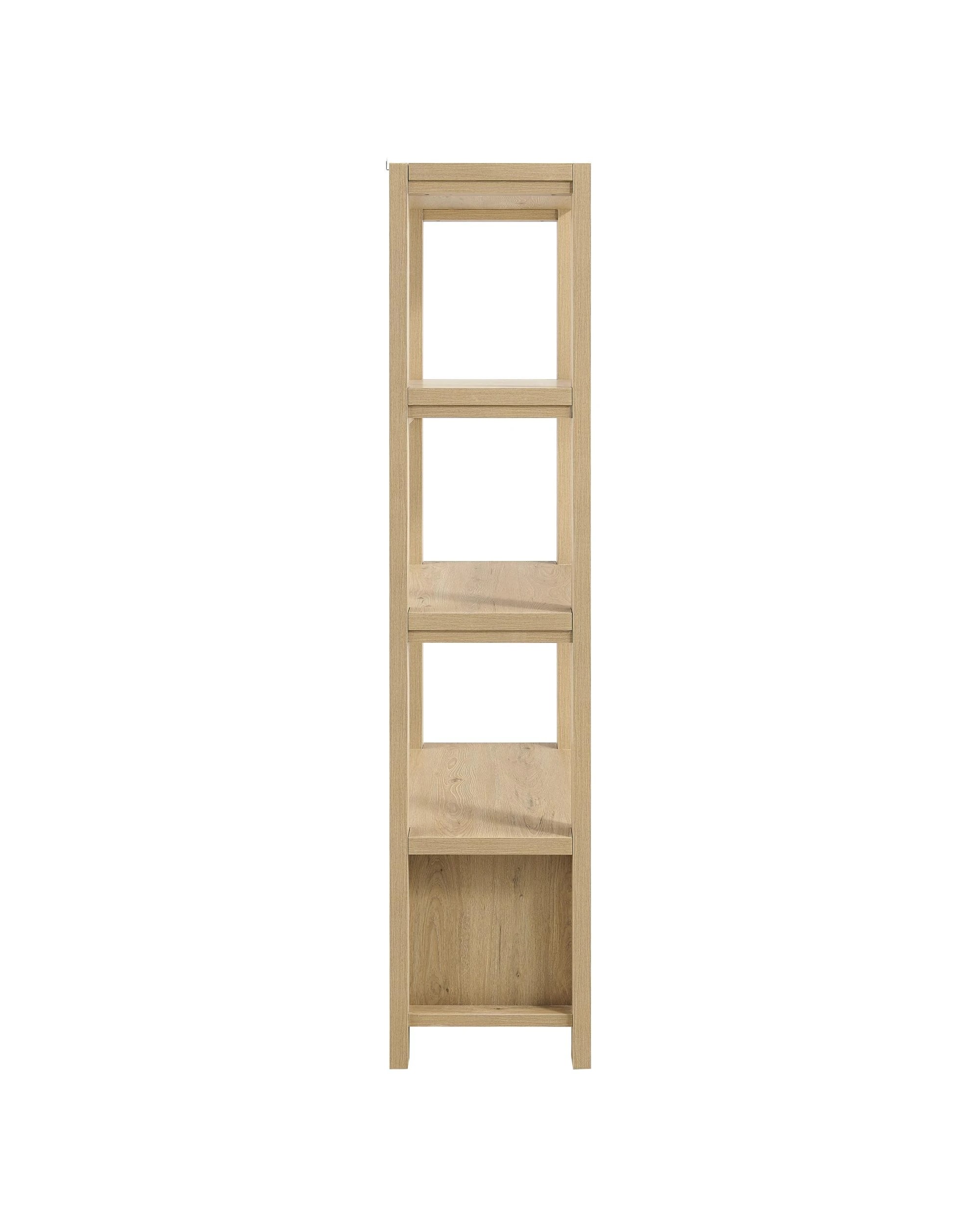 5 Kodu Bookcase Storage 3 Shelf 2 Doors Oak - Natural, 5 of 10
