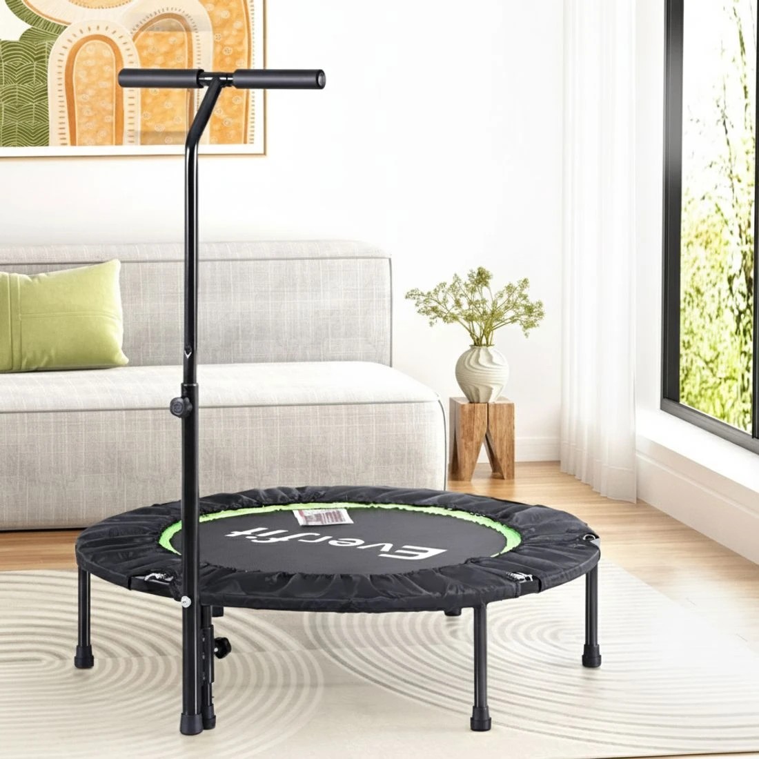 5 Everfit 40inch Fitness Foldable Trampoline Jumping Rebounder Home Gym Handrail - Multi, 5 of 7