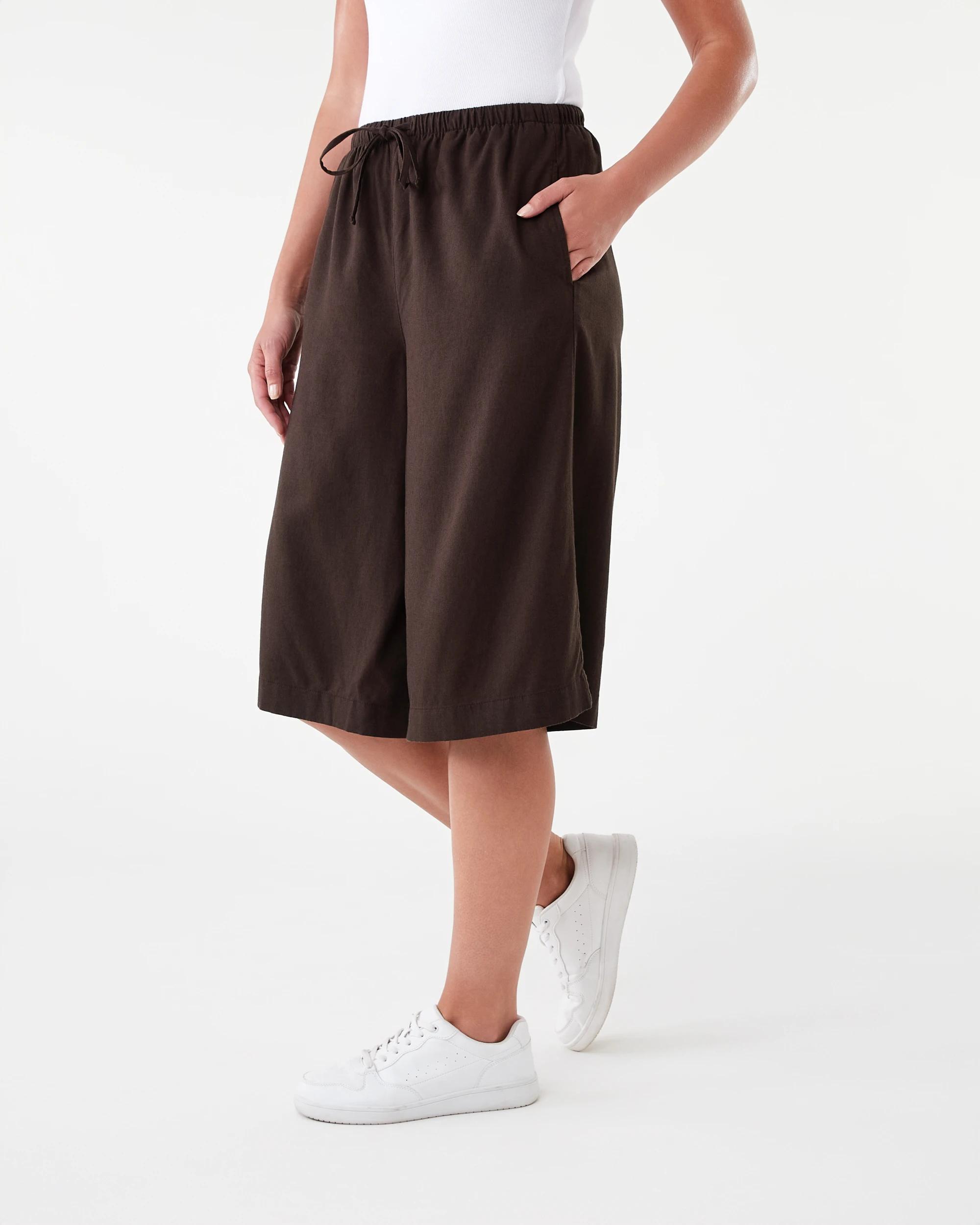2 Tie Waist Bermuda Shorts Melt Brown, 2 of 5